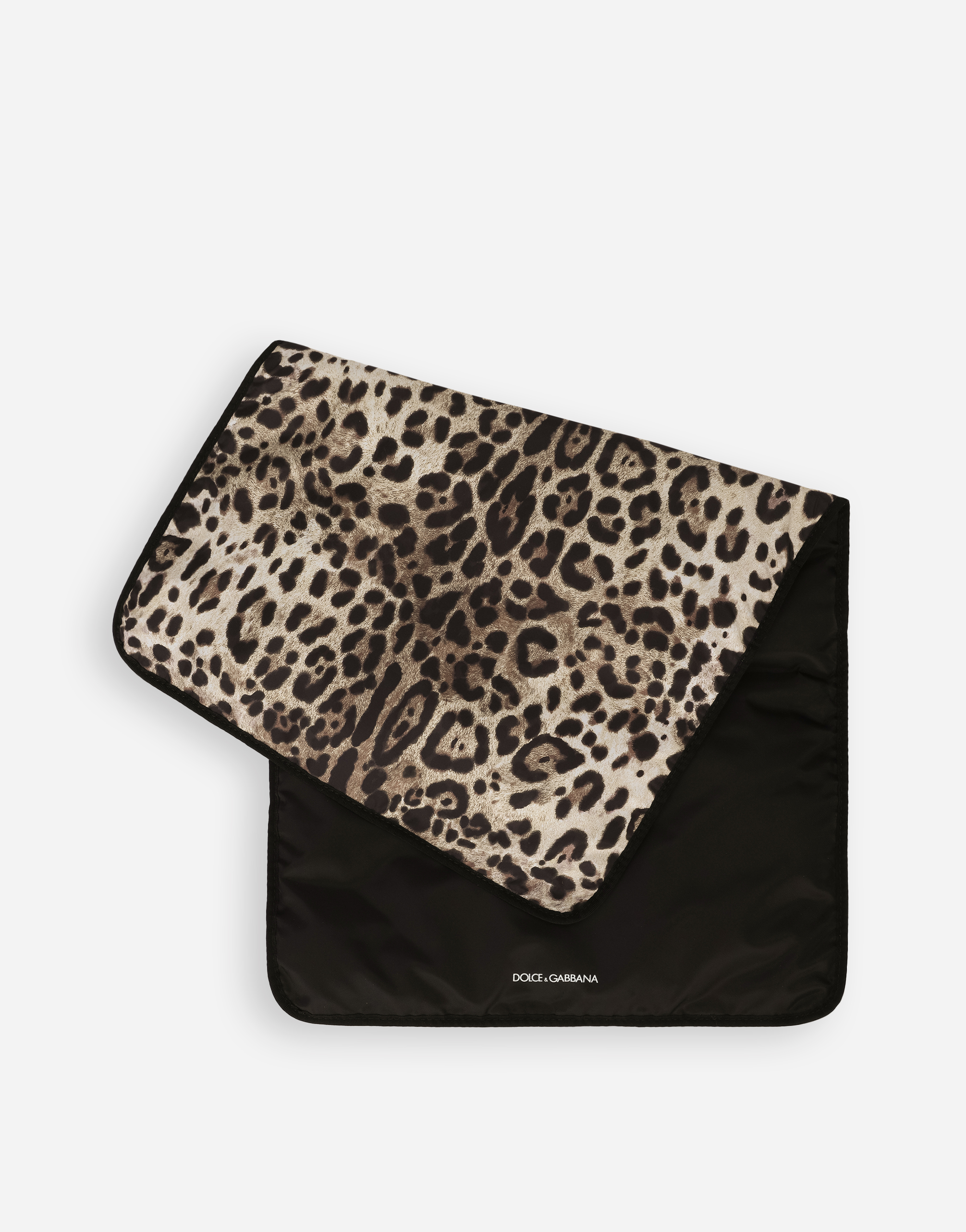 DOLCE & GABBANA NYLON MAMMA BAG WITH LEOPARD PRINT
