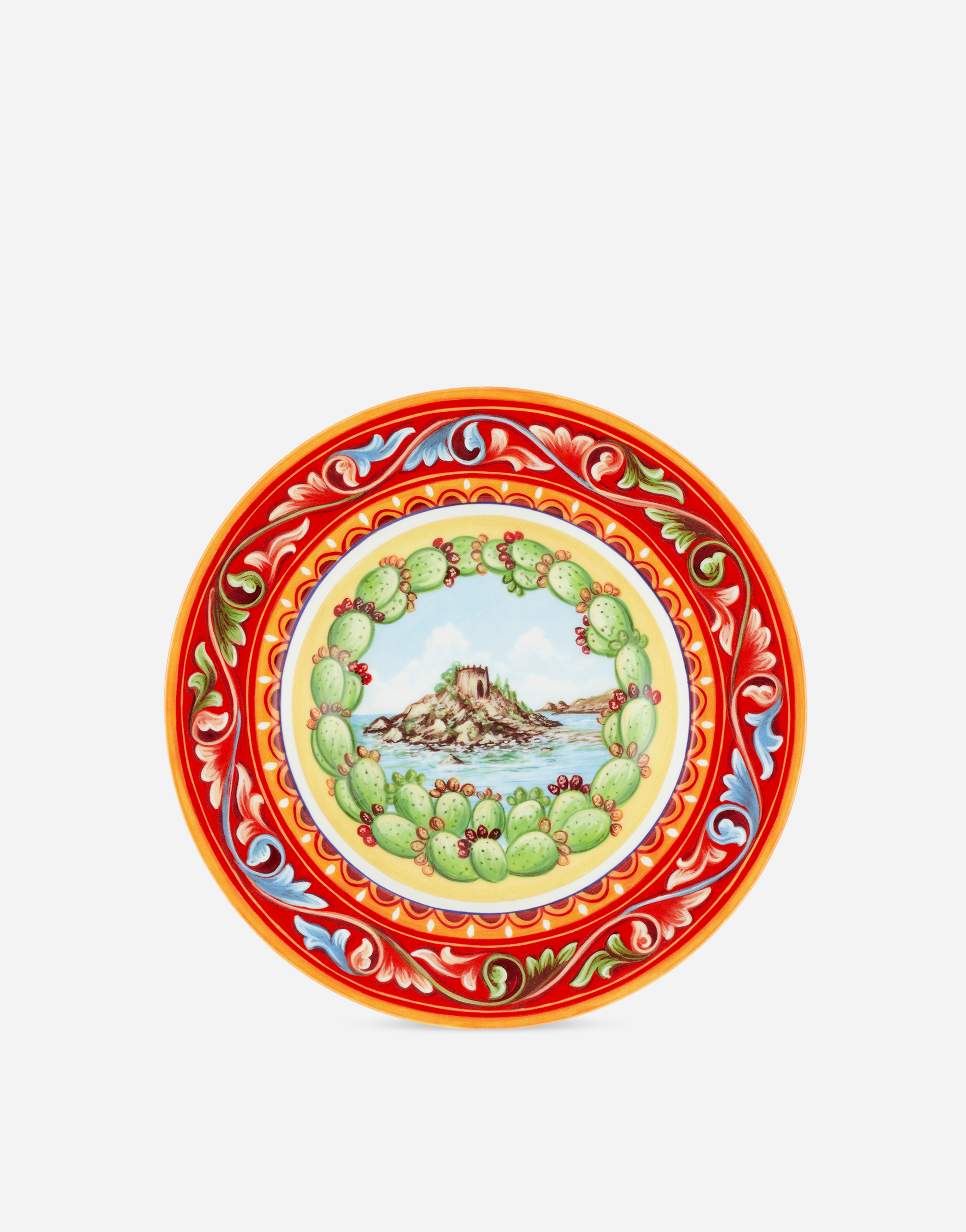 Shop Dolce & Gabbana Set 2 Soup Plates In Fine Porcelain In Multicolor