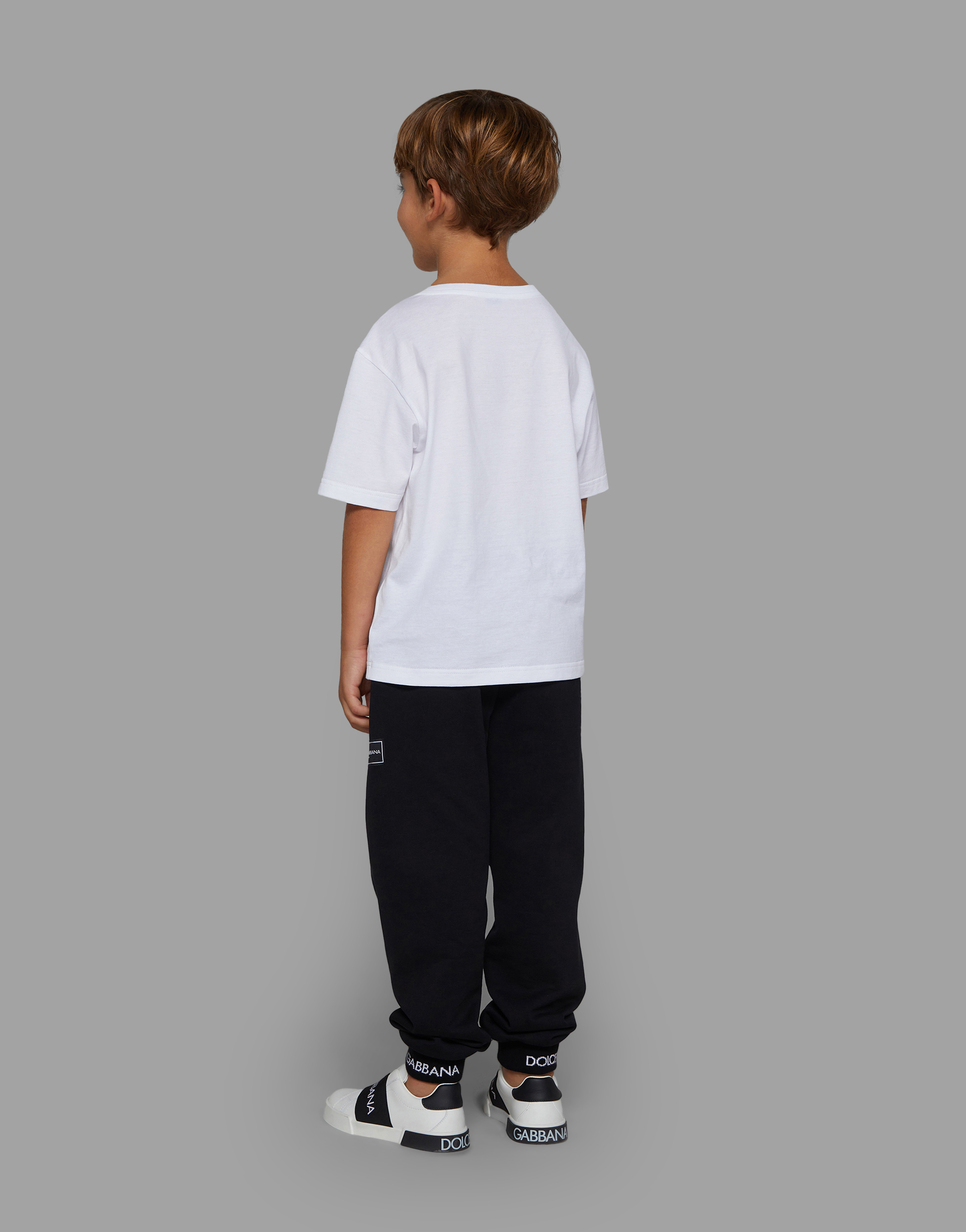 Dolce & Gabbana Jersey T-shirt With Logo Tag In White