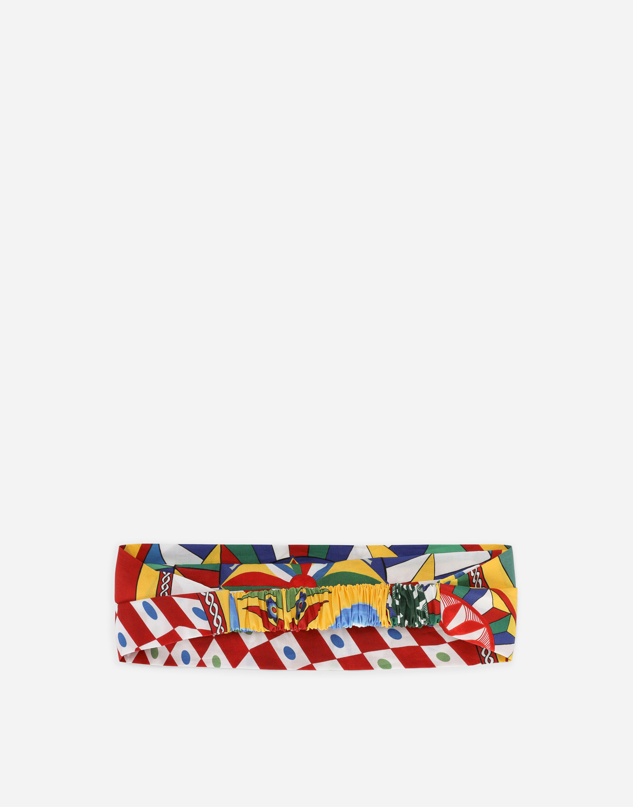 DOLCE & GABBANA CARRETTO-PRINT POPLIN BANDANNA
