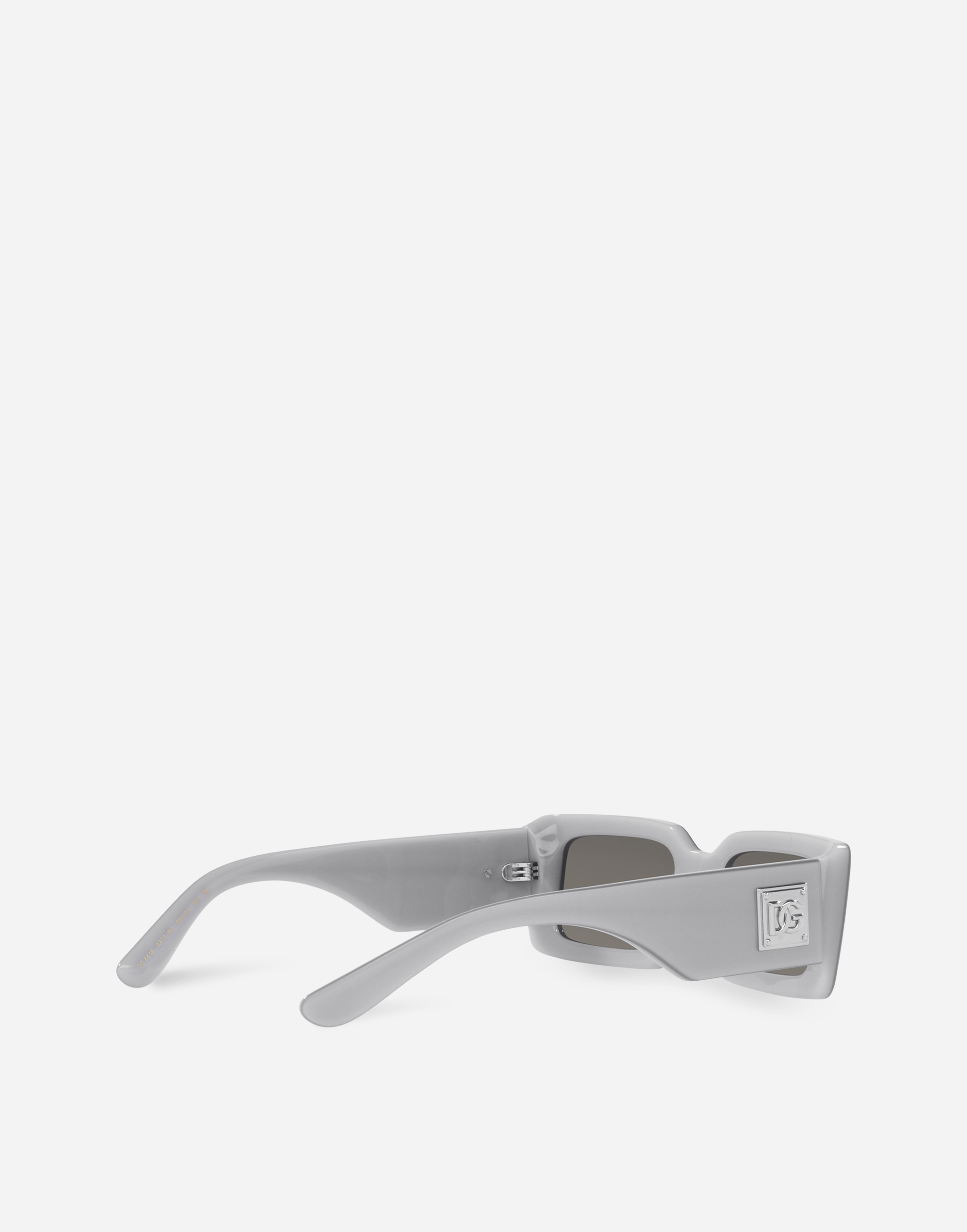 Shop Dolce & Gabbana Dg Bella Sunglasses In Metallic Grey