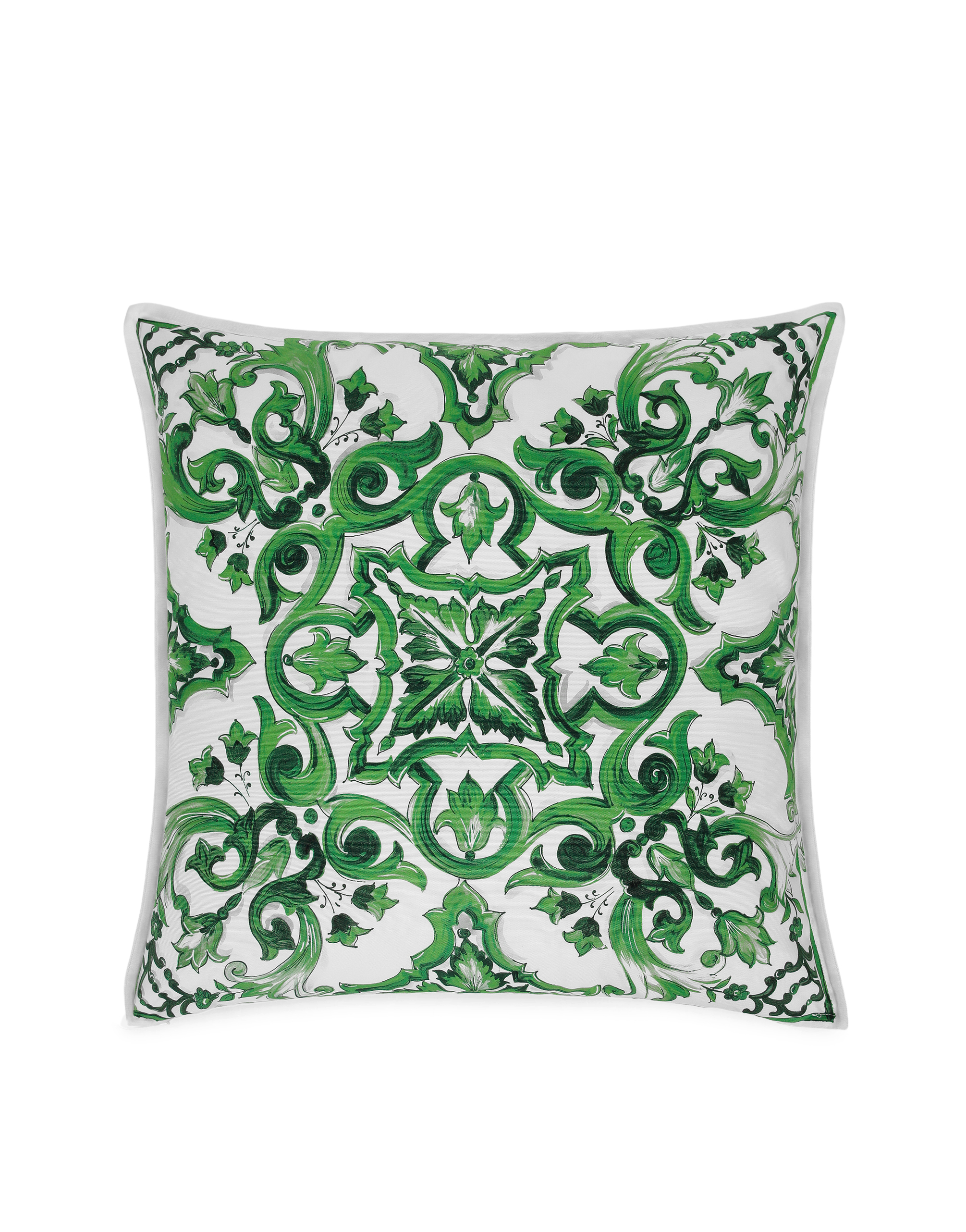 Dolce & Gabbana Canvas Cushion Medium In Green