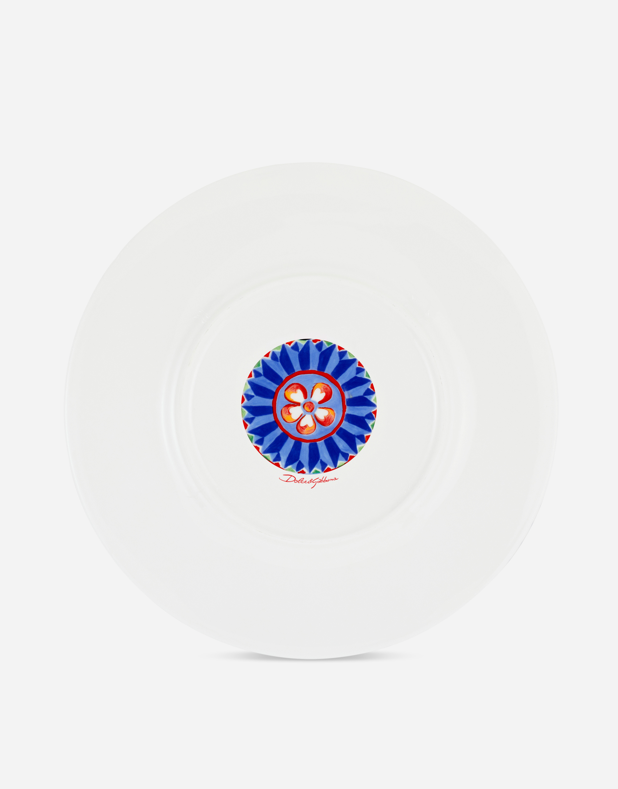 Dolce & Gabbana Charger Plate In Fine Porcelain Multicolor Unisex Onesize In Multicolor