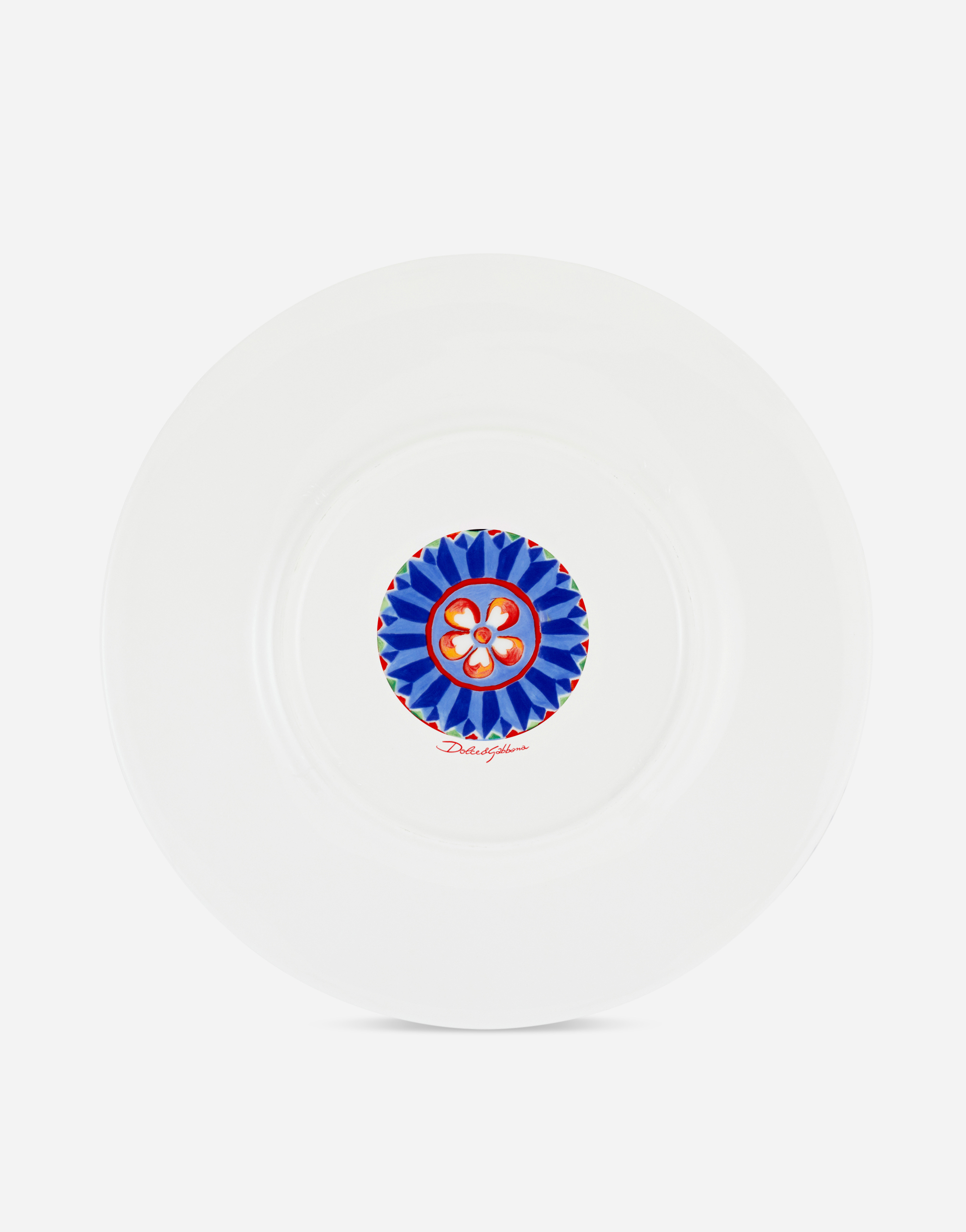 Shop Dolce & Gabbana Charger Plate In Fine Porcelain In Multicolor