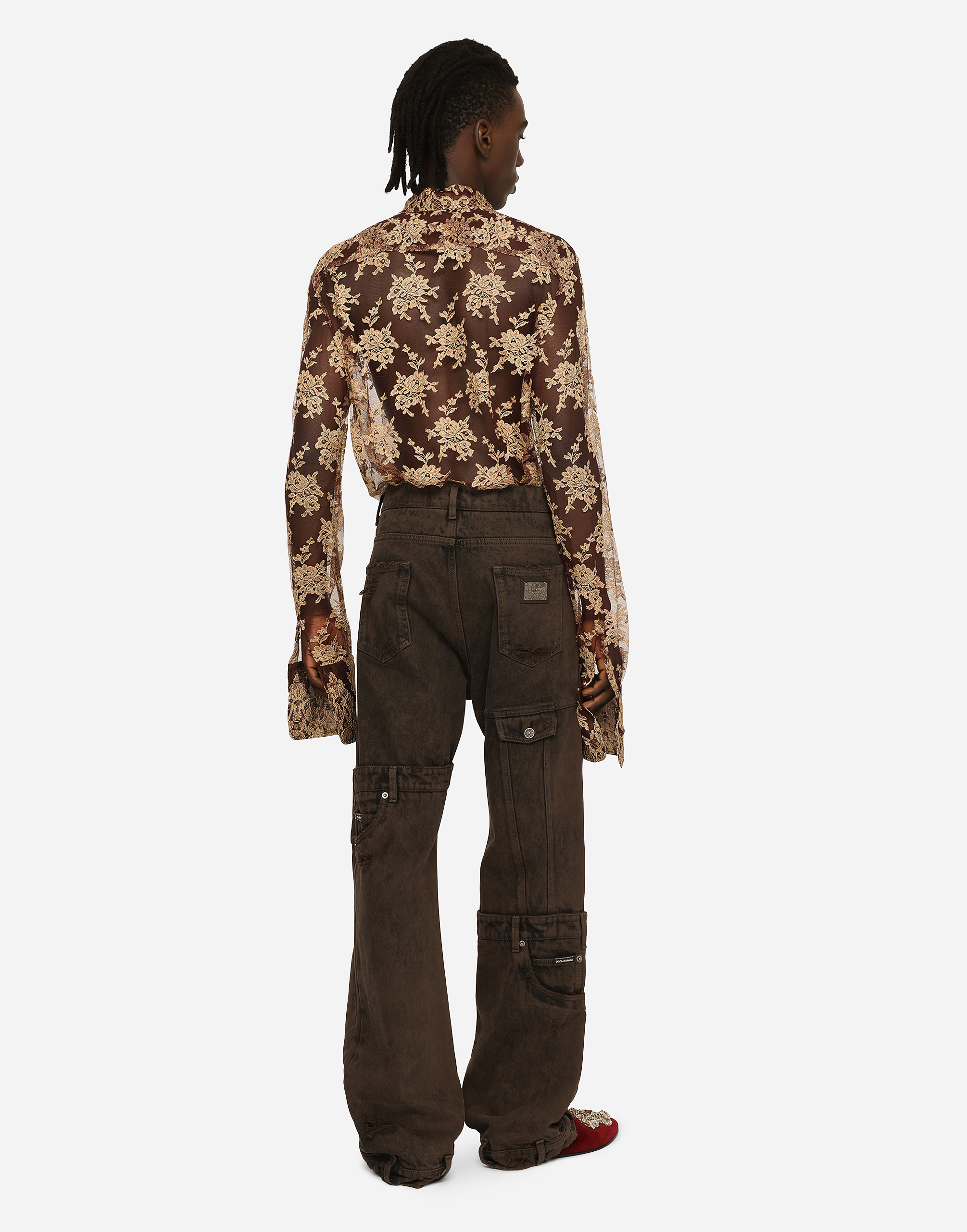 DOLCE & GABBANA FLORAL LACE SHIRT