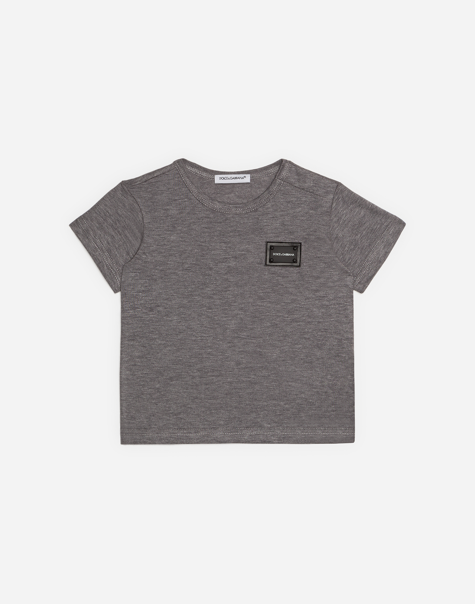 グレーのメンズ COTTON T-SHIRT WITH LOGO | Dolce&Gabbana®