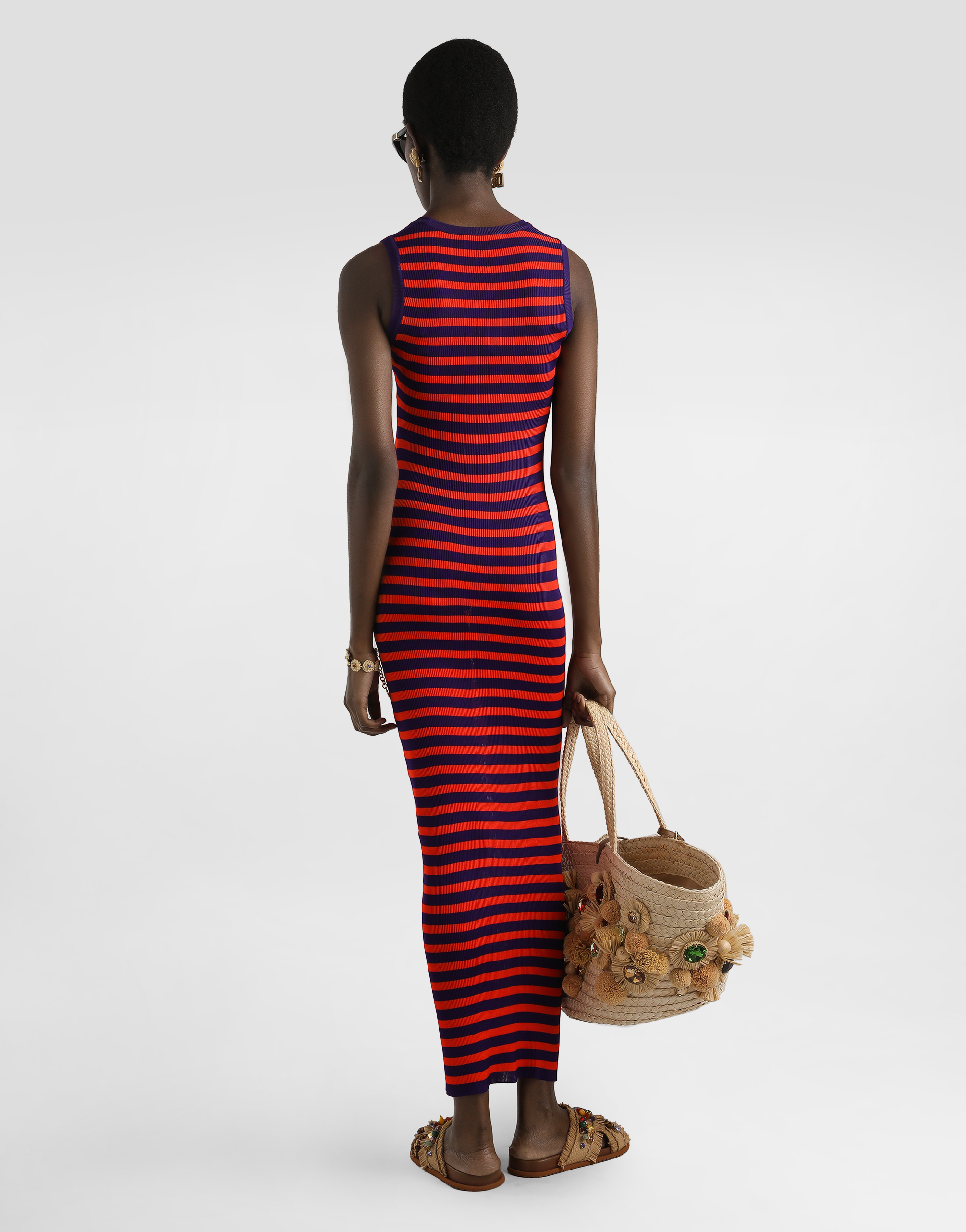 Dolce & Gabbana Ribbedbed Viscose Tank Top Dress