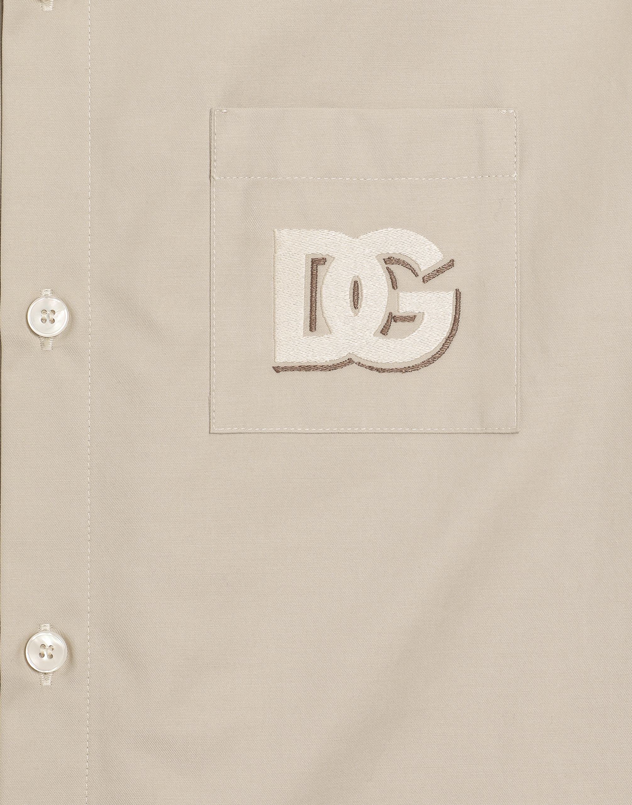 Gabardine shirt with DG logo