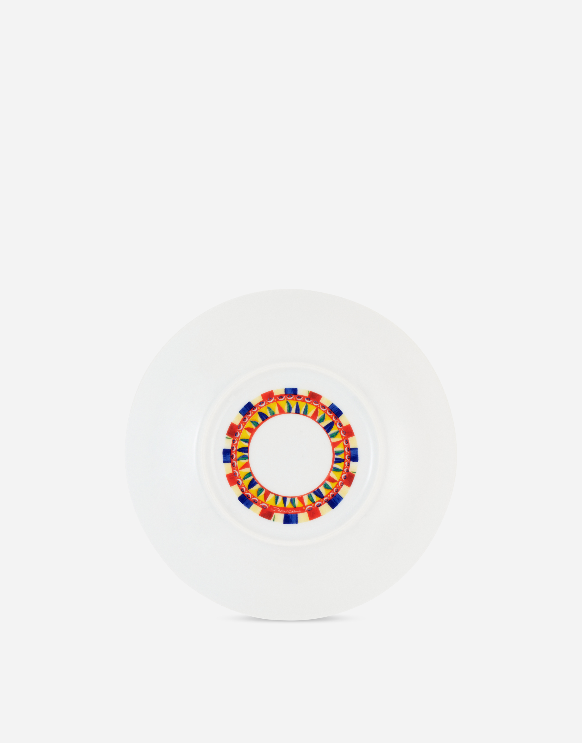 Dolce & Gabbana Set 2 Porcelain Soup Plates In Multicolor