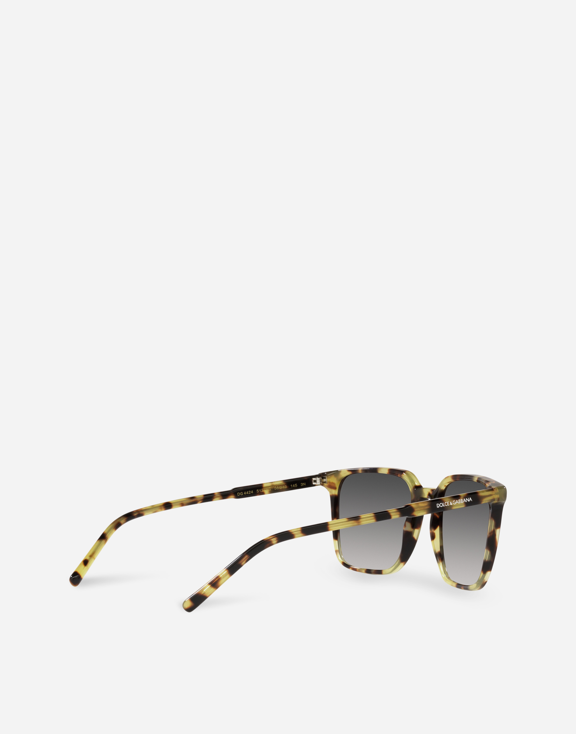 Shop Dolce & Gabbana Thin Profile Sunglasses In Yellow Havana