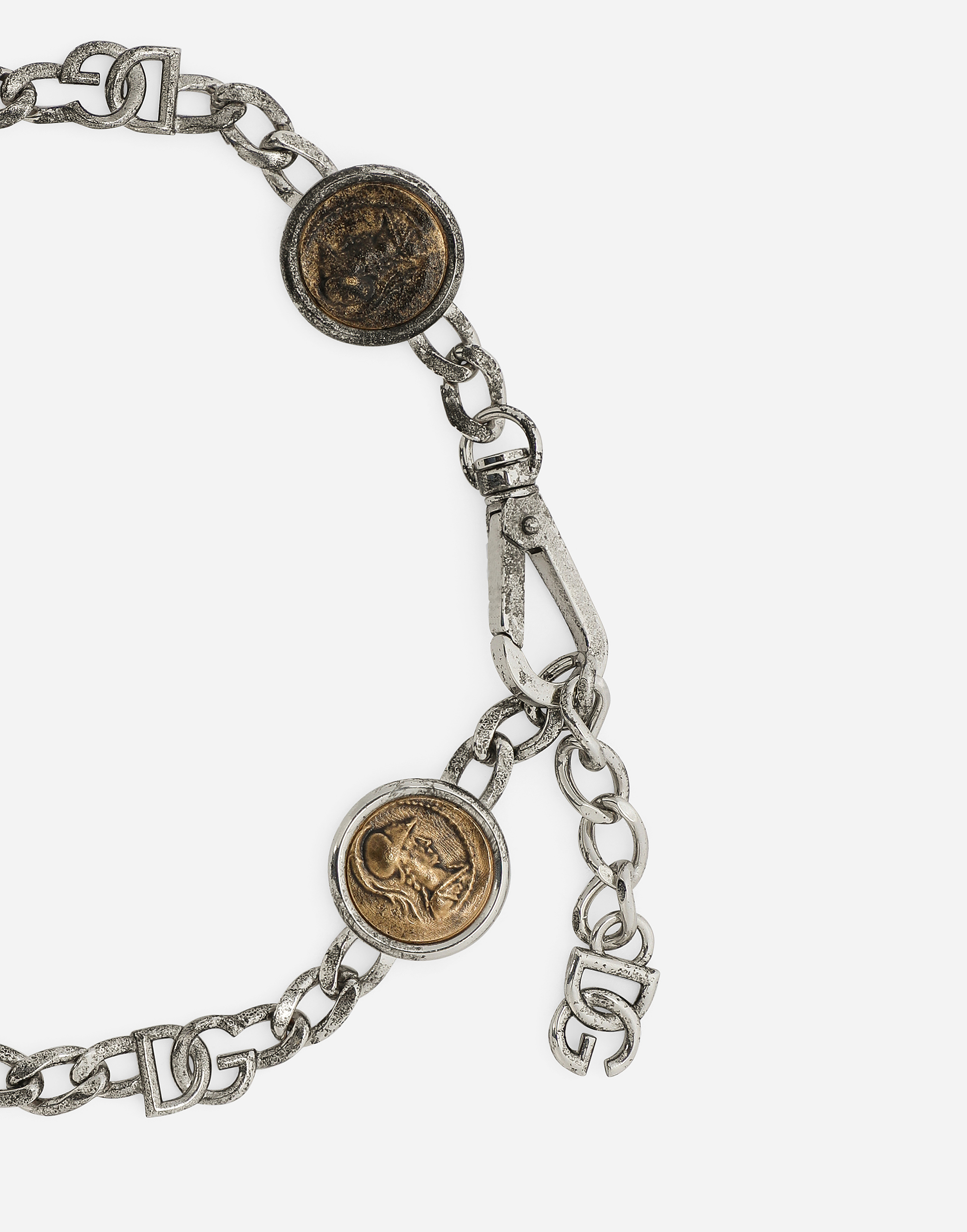 DOLCE & GABBANA NECKLACE WITH COINS AND DG LOGO