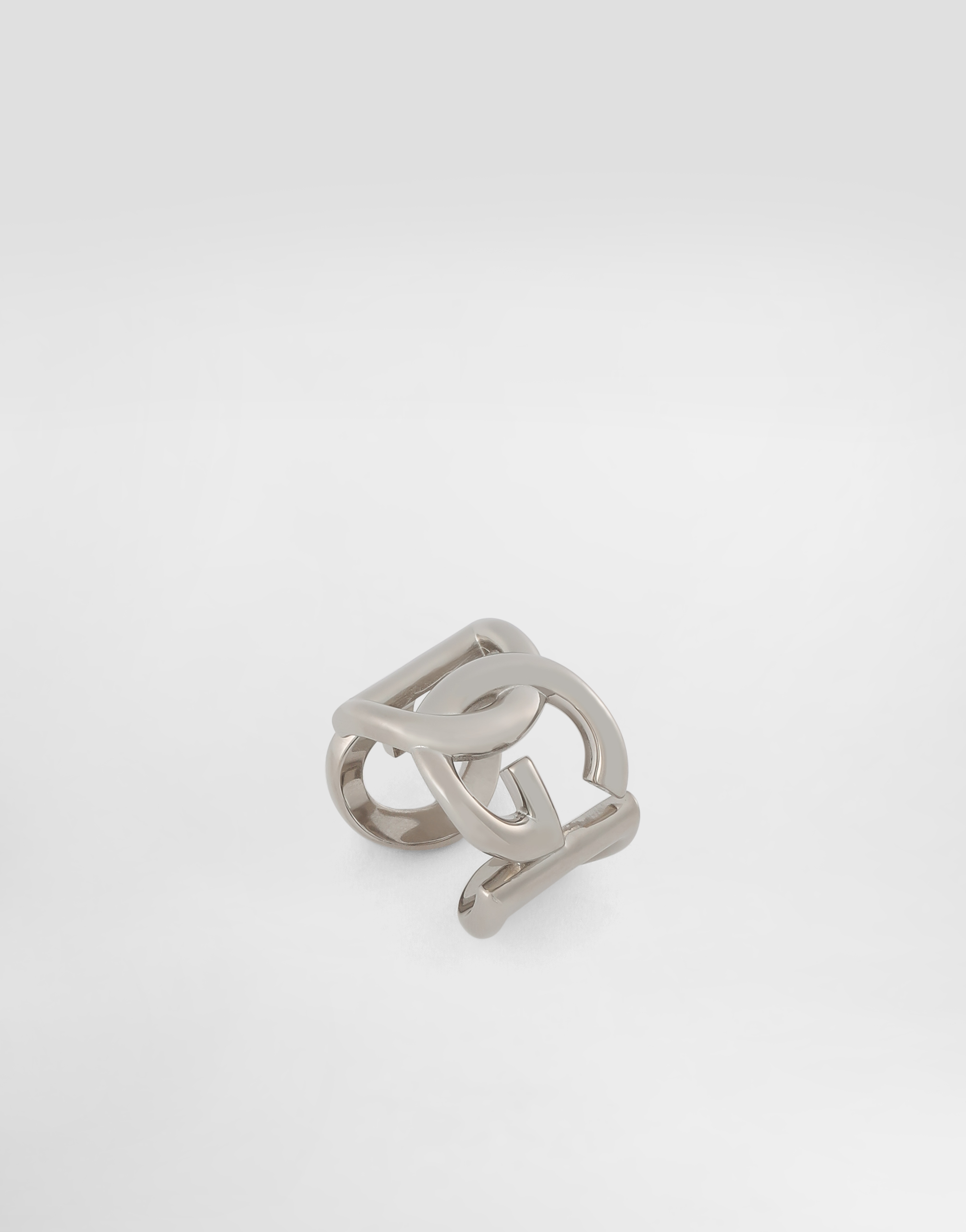 Shop Dolce & Gabbana Dg Logo Ring In Silver