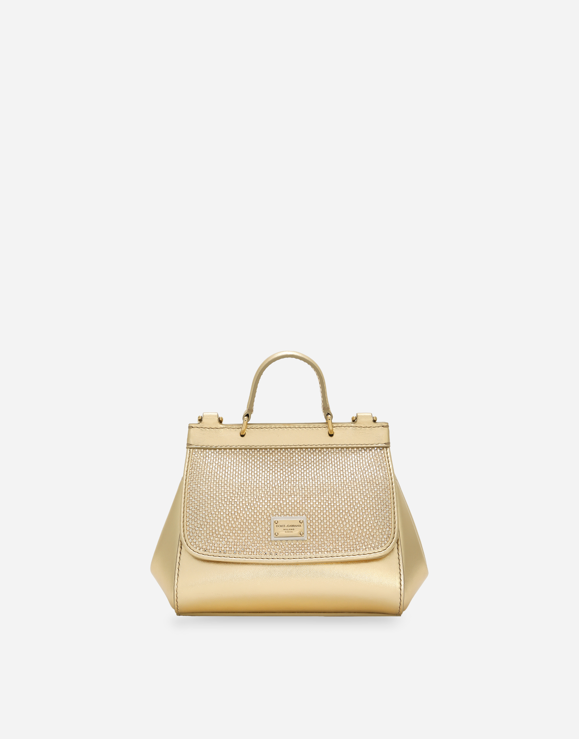 Dolce & Gabbana Mini Sicily Handbag In Gold
