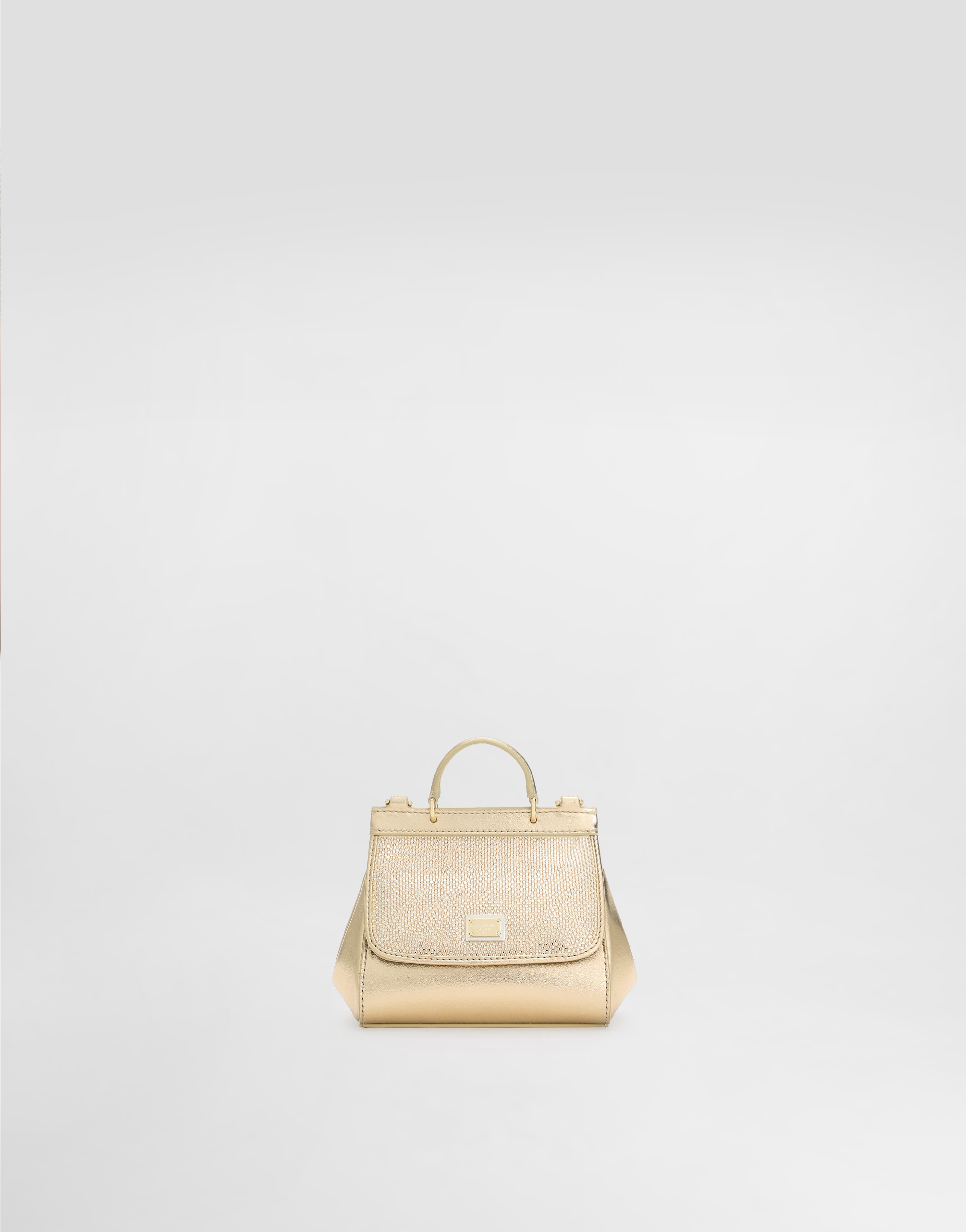 Dolce & Gabbana Mini Sicily Handbag In Gold