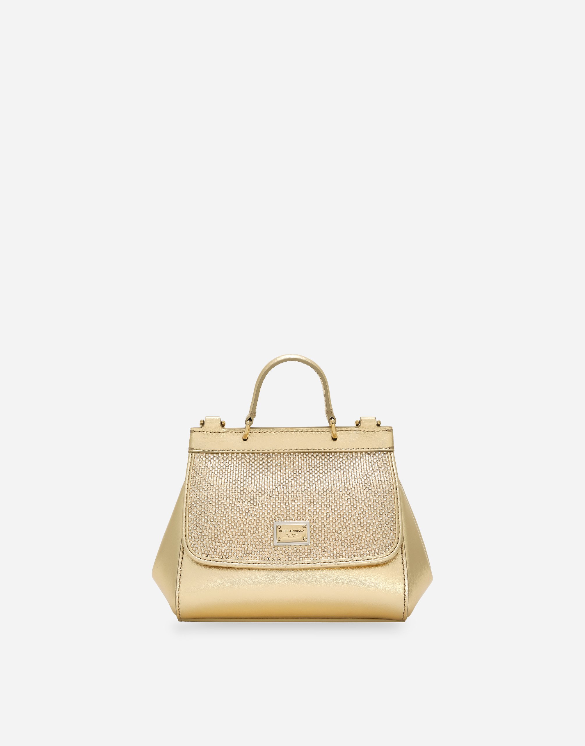 Dolce & Gabbana Mini Sicily Handbag In Gold