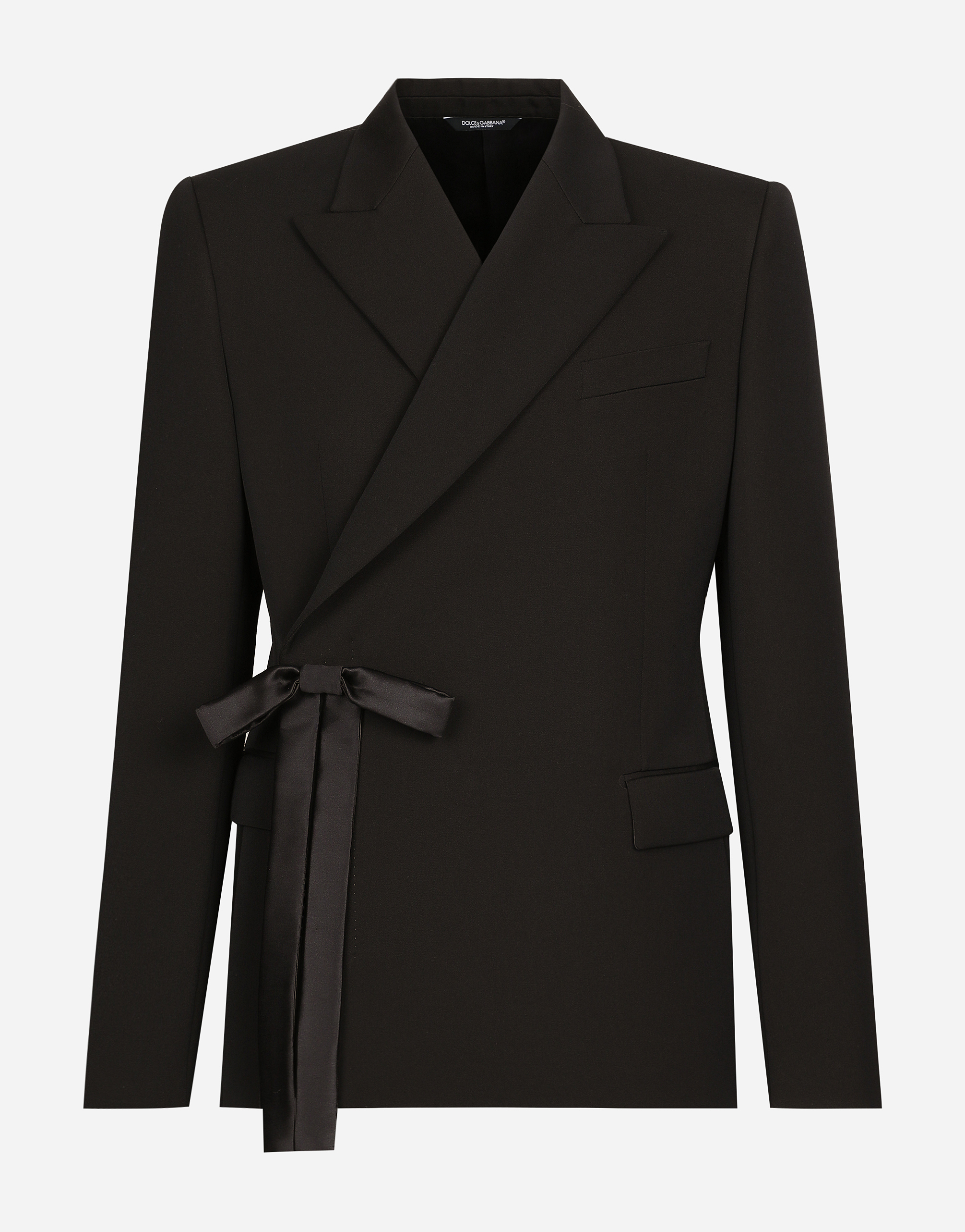 Dolce & Gabbana Double-breasted Wool Jacket - Man Suits And Blazers Black Wool