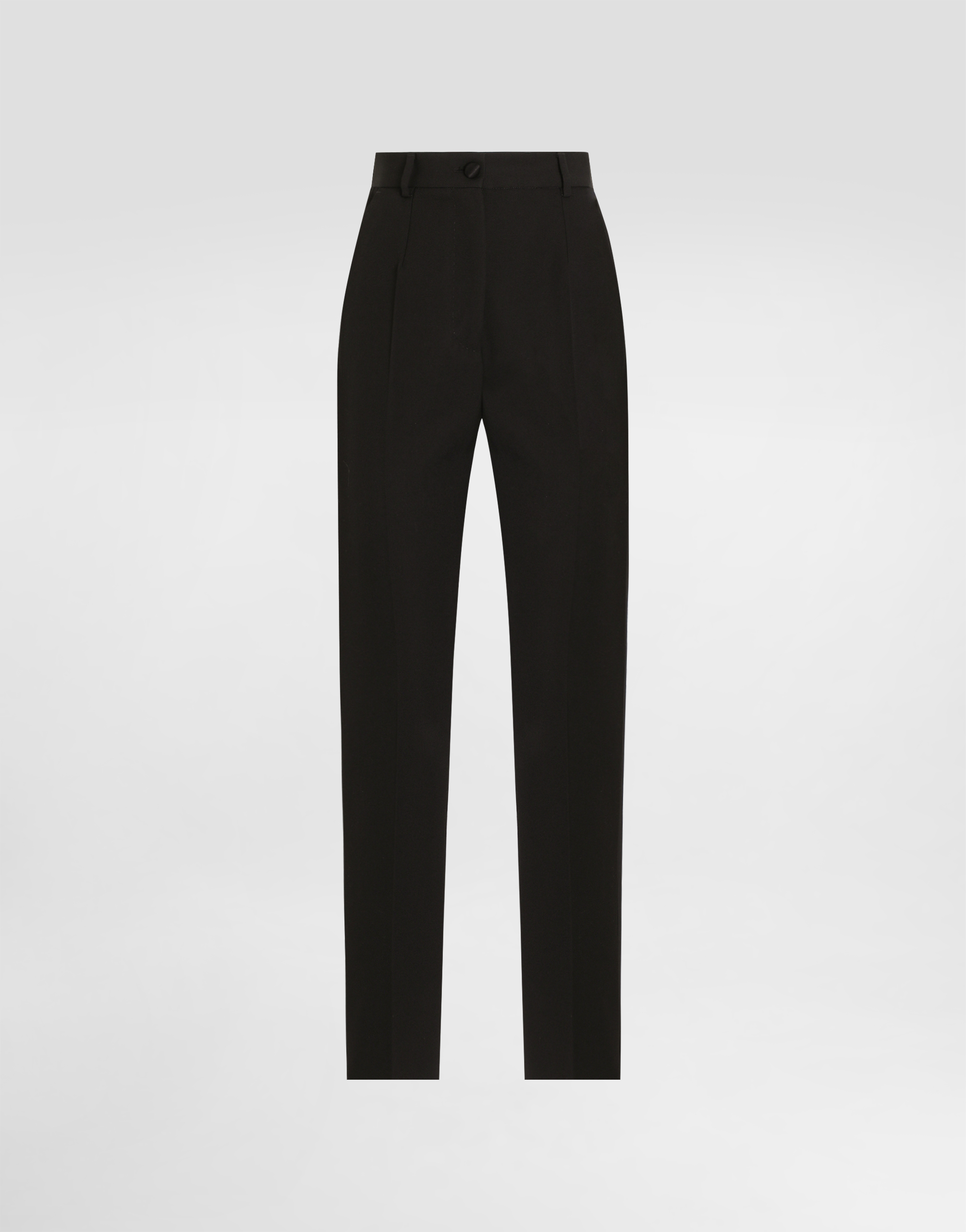 Dolce & Gabbana Tailored Woolen Tuxedo Pants In Black