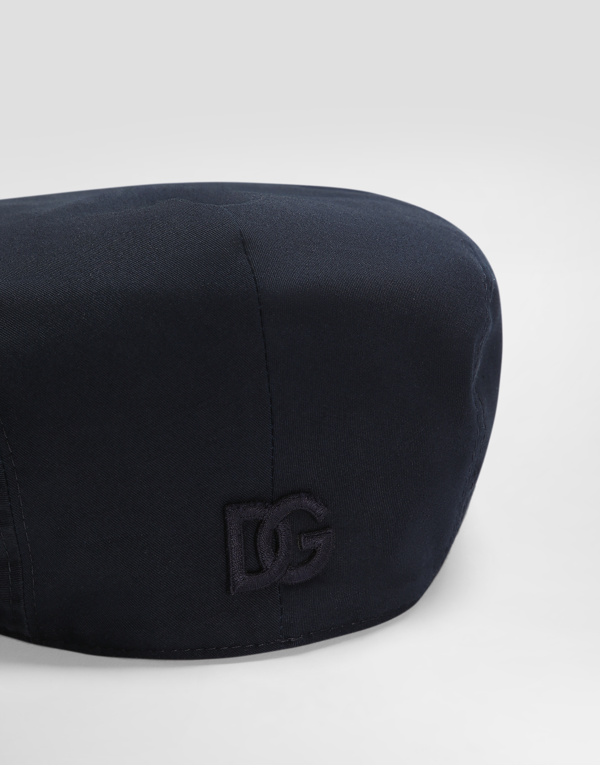 Dolce & Gabbana Cotton Gabardine Flat Cap In Black