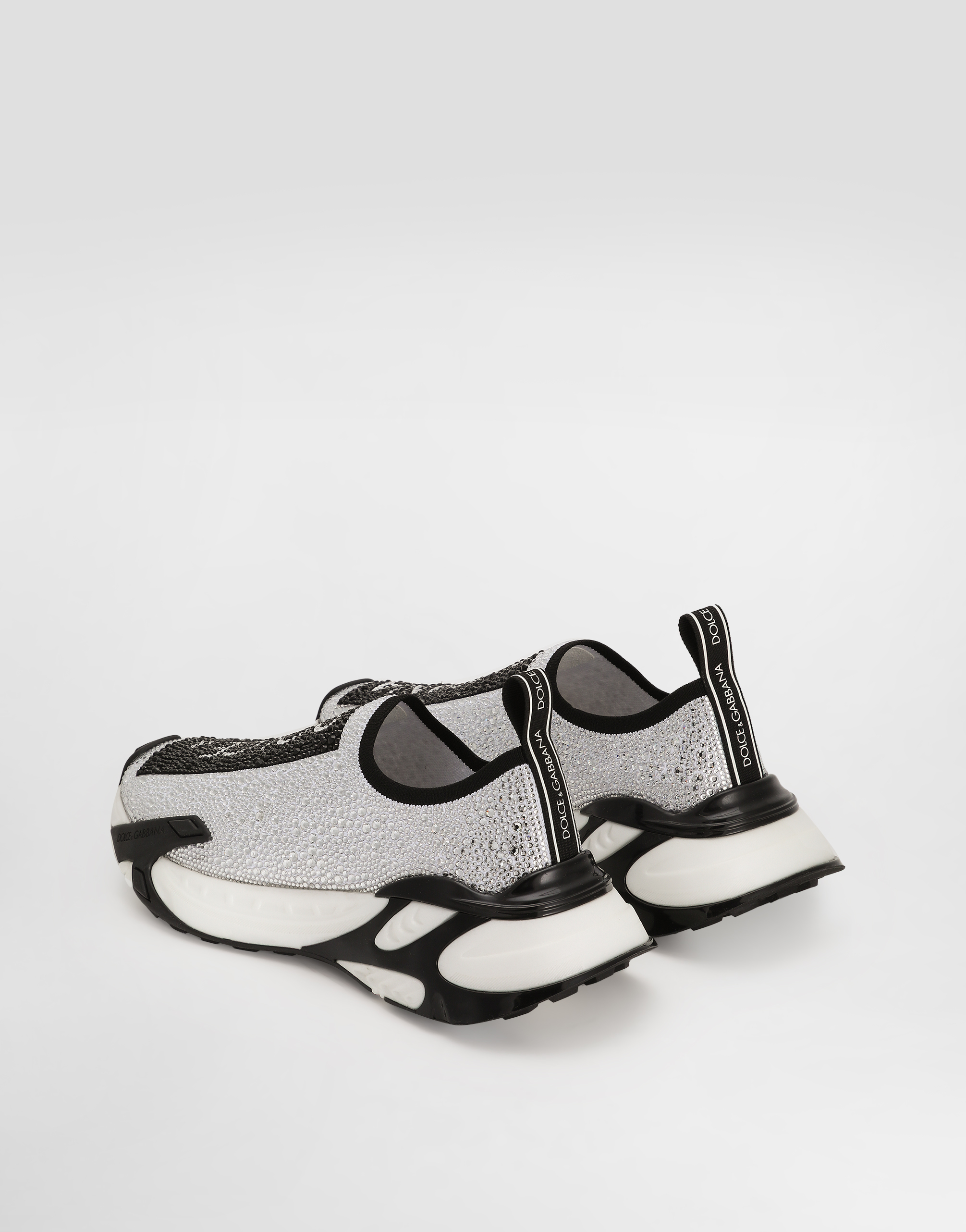 Fast sneakers with fusible rhinestones