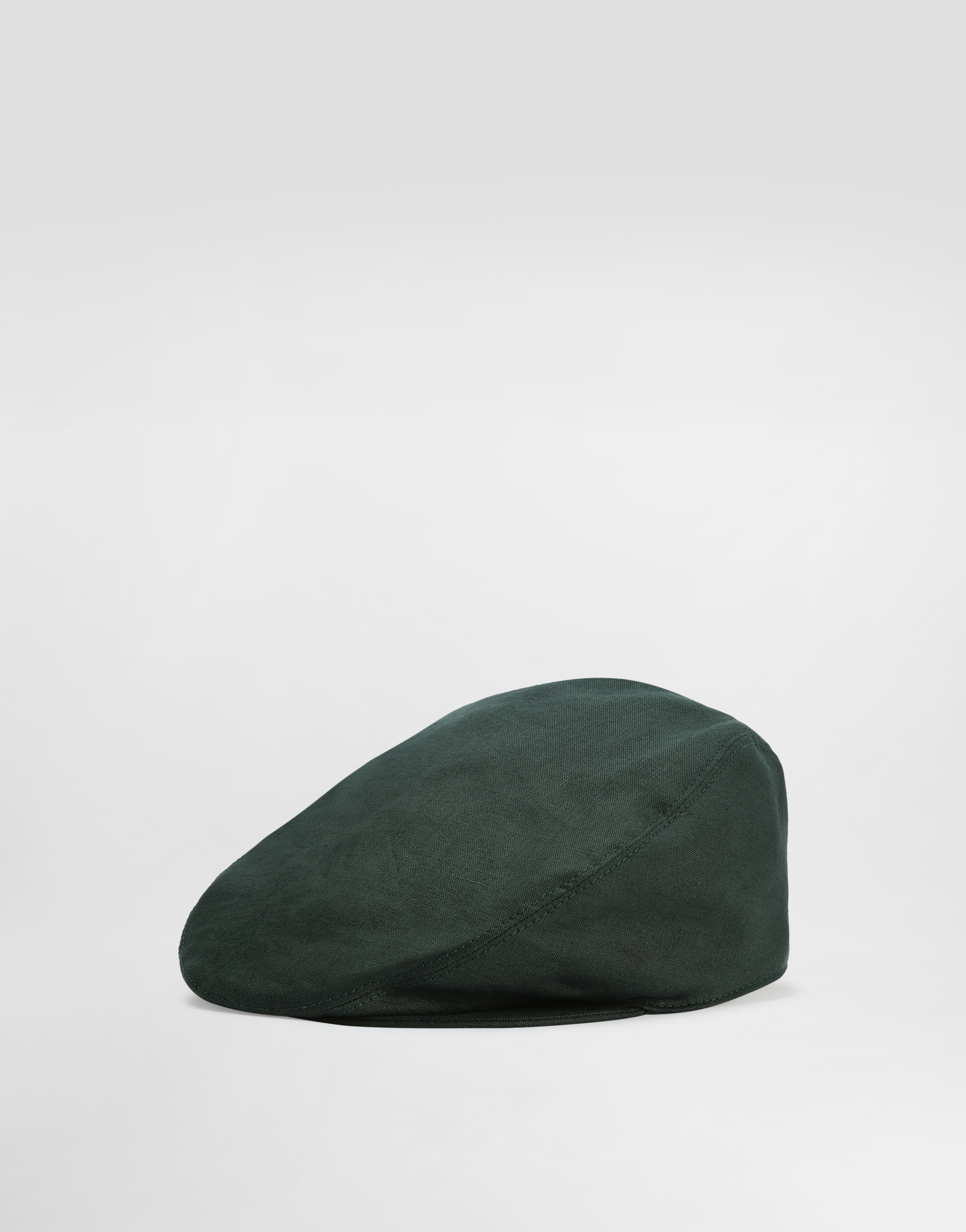 Dolce & Gabbana Linen Flat Cap In Green