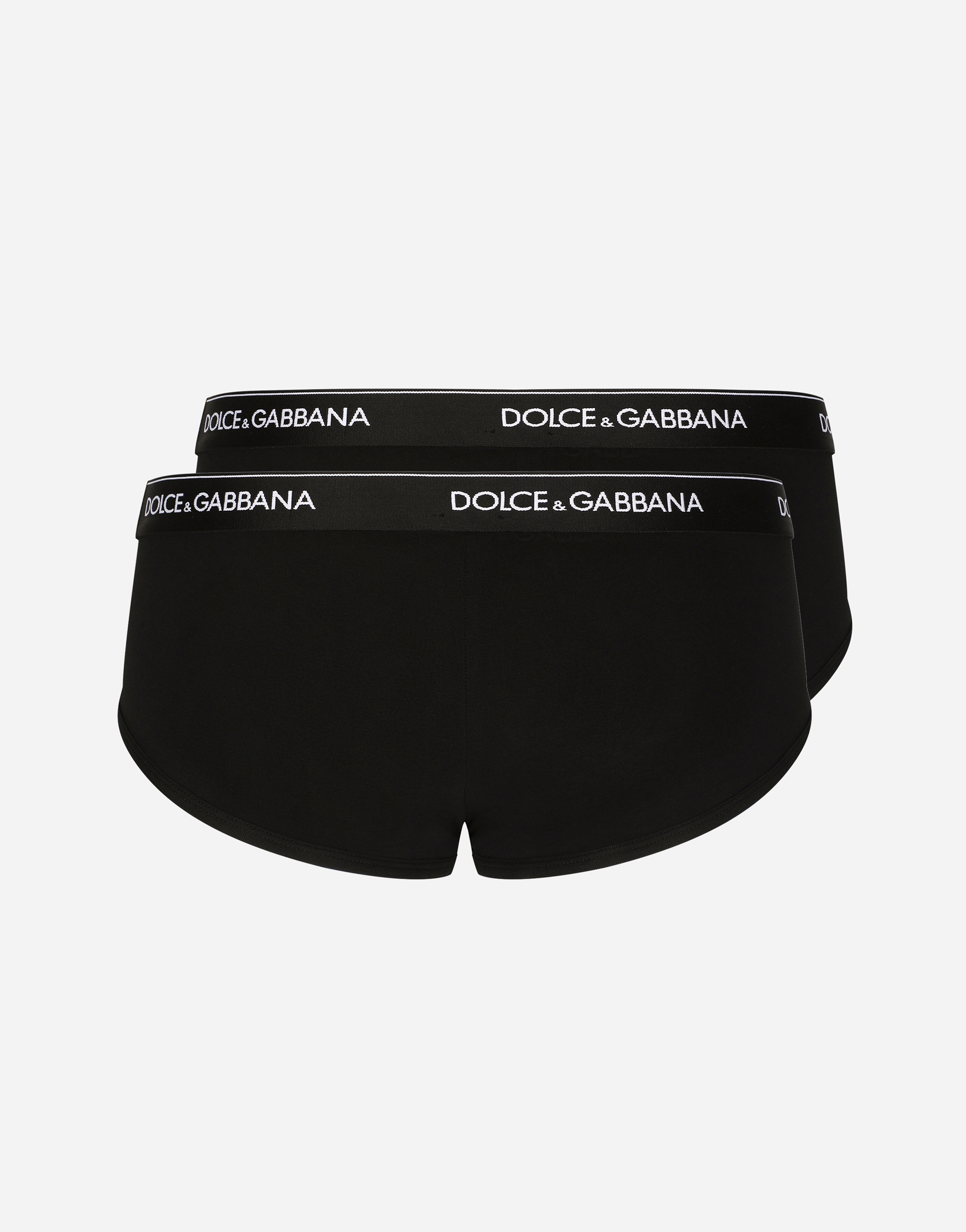  Dolce & Gabbana Pack De Deux Slips Brando En Coton Stretch - Homme Sous-vêtements Et Loungewear Noir Coton 5 