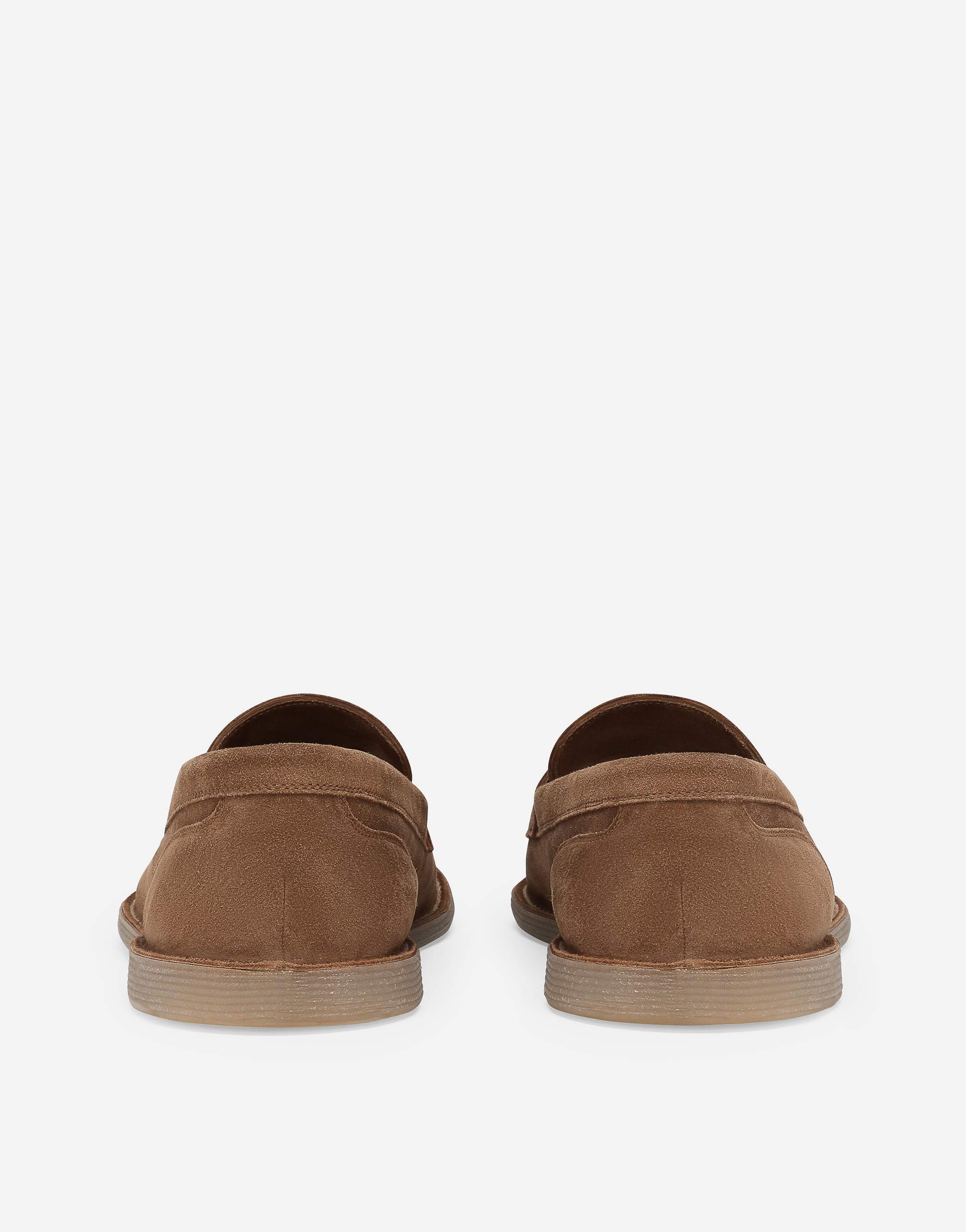 Shop Dolce & Gabbana Suede Loafers In Brown