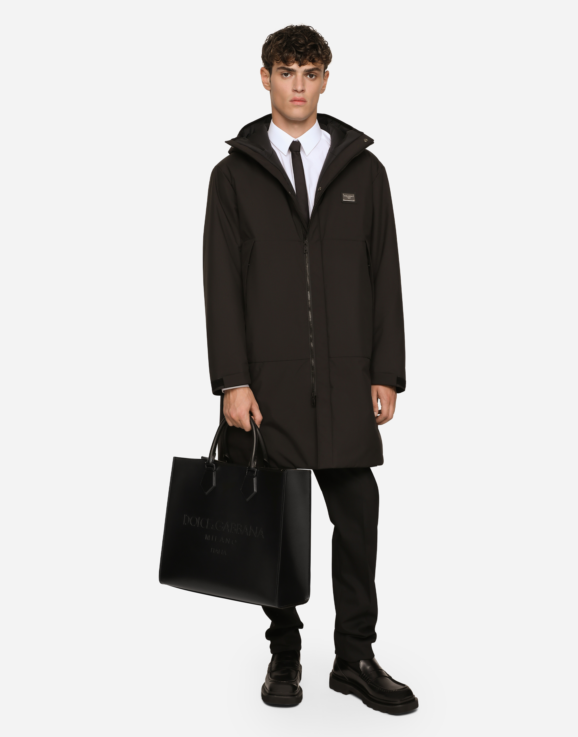 DOLCE & GABBANA LARGE CALFSKIN SHOPPER WITH LOGO