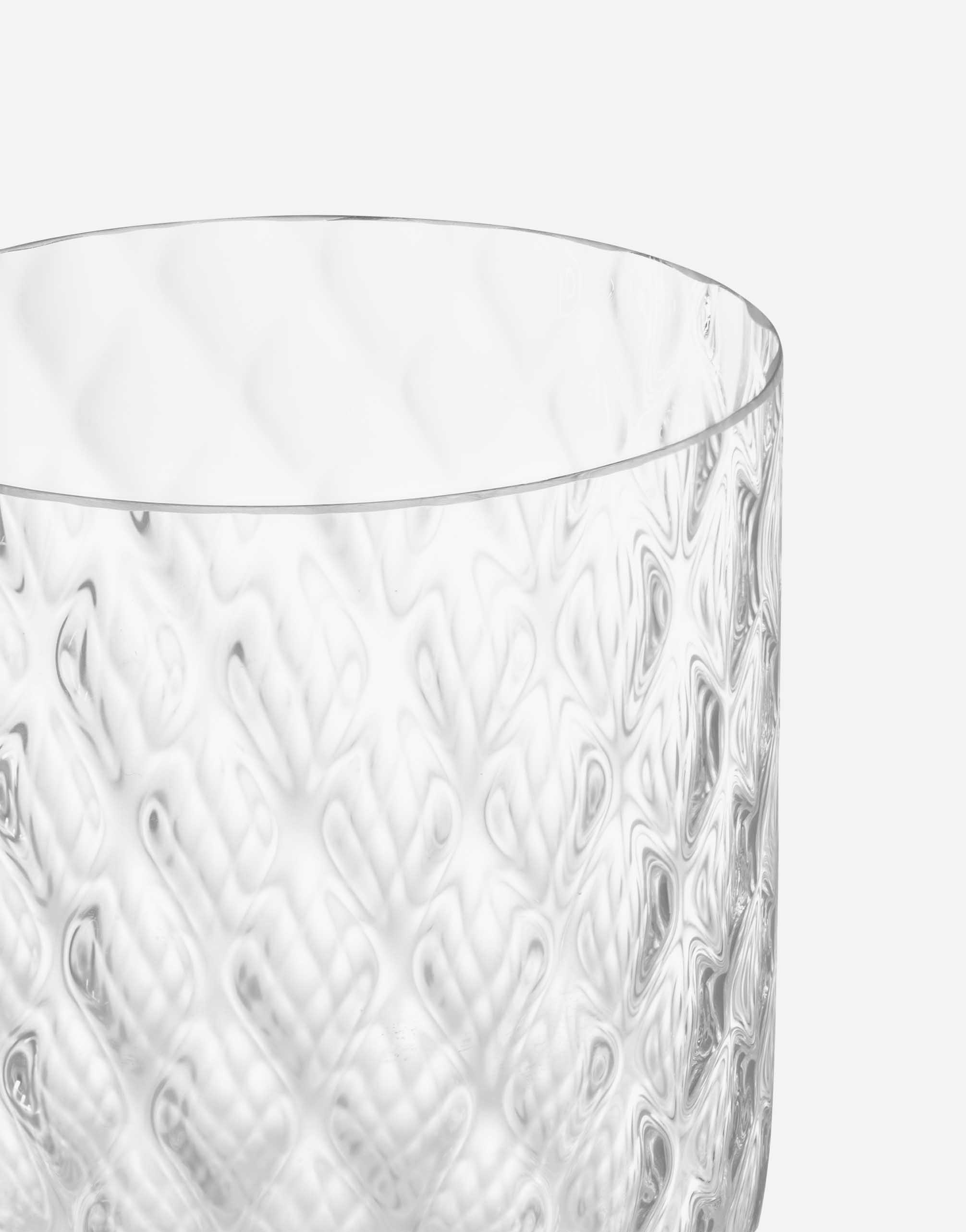 Dolce & Gabbana Hand-blown Murano Red Wine Glass In Multicolor