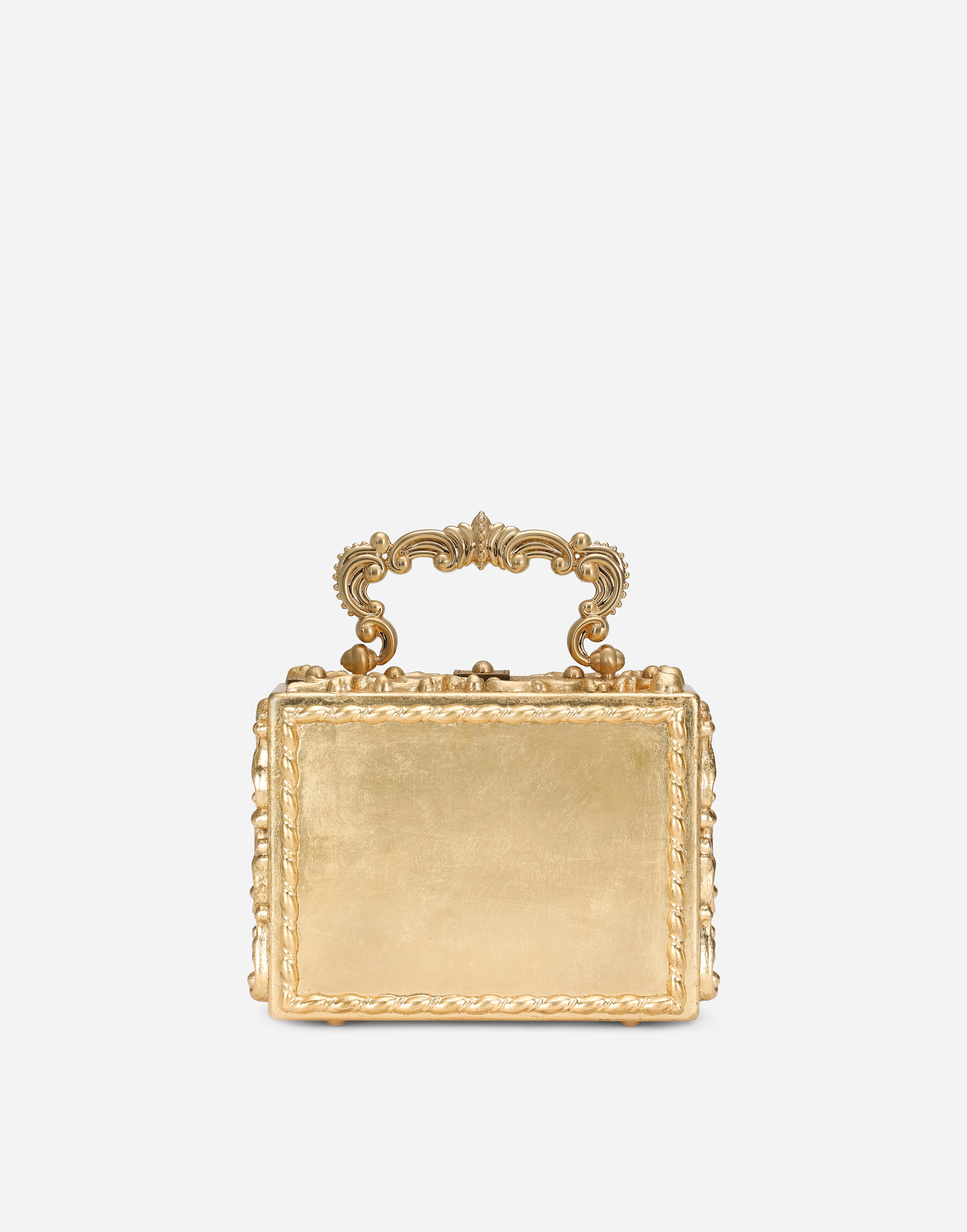 Calfskin Dolce Box bag with rhinestone and mirrored detailing