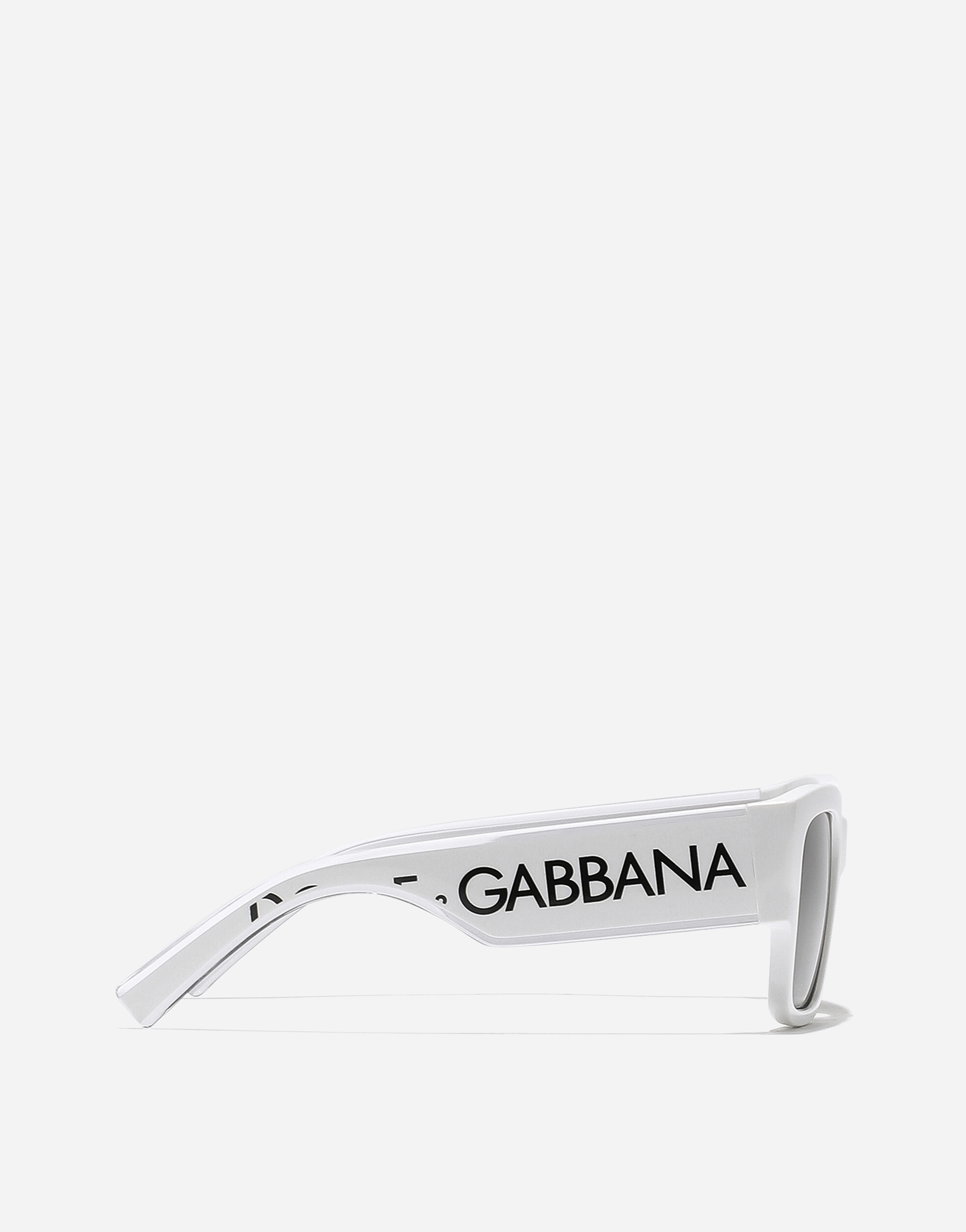 Shop Dolce & Gabbana نظارة شمسية بشعار Dna In ホワイト