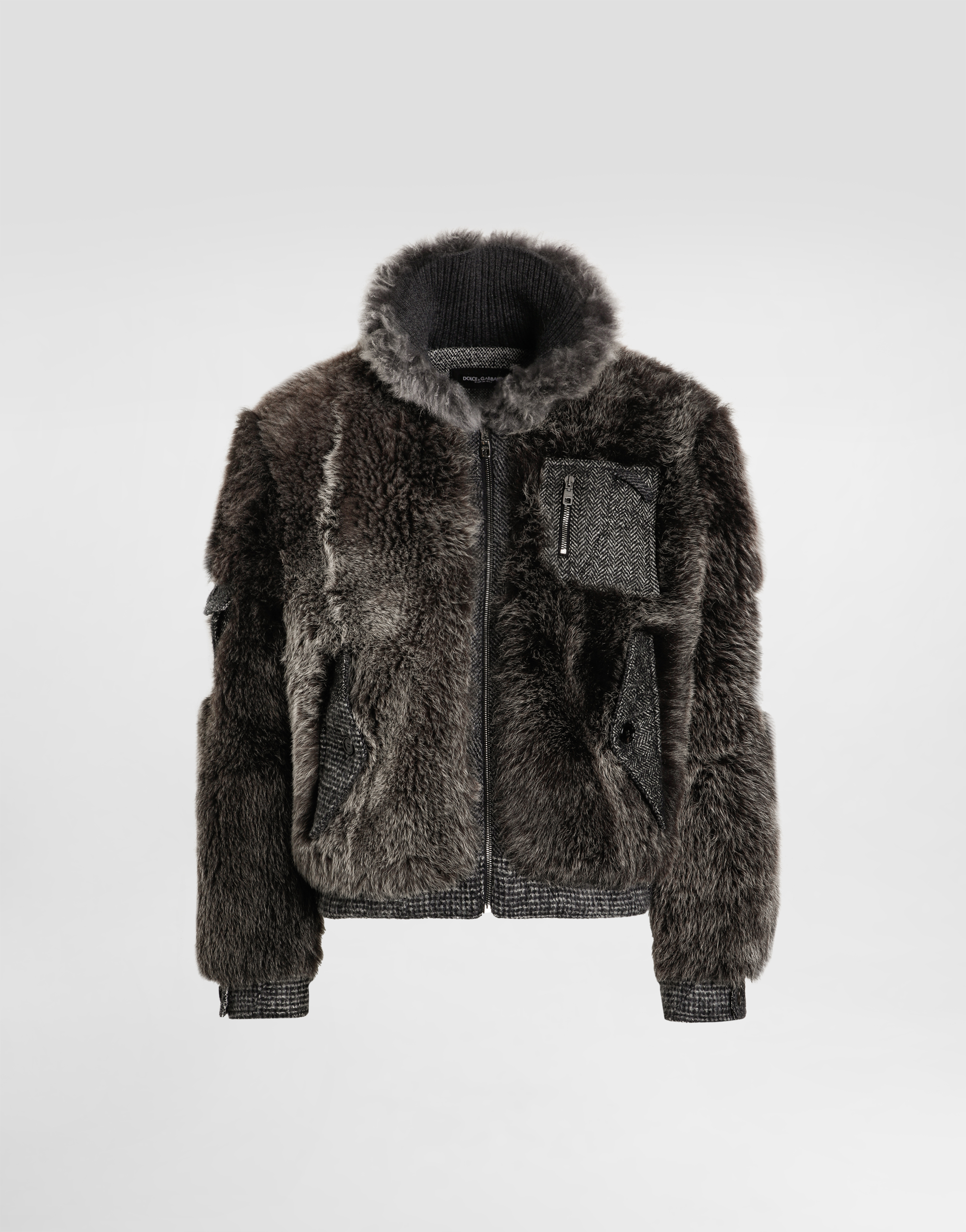 Single-breasted shearling coat in Brown for Men | Dolce&Gabbana® US