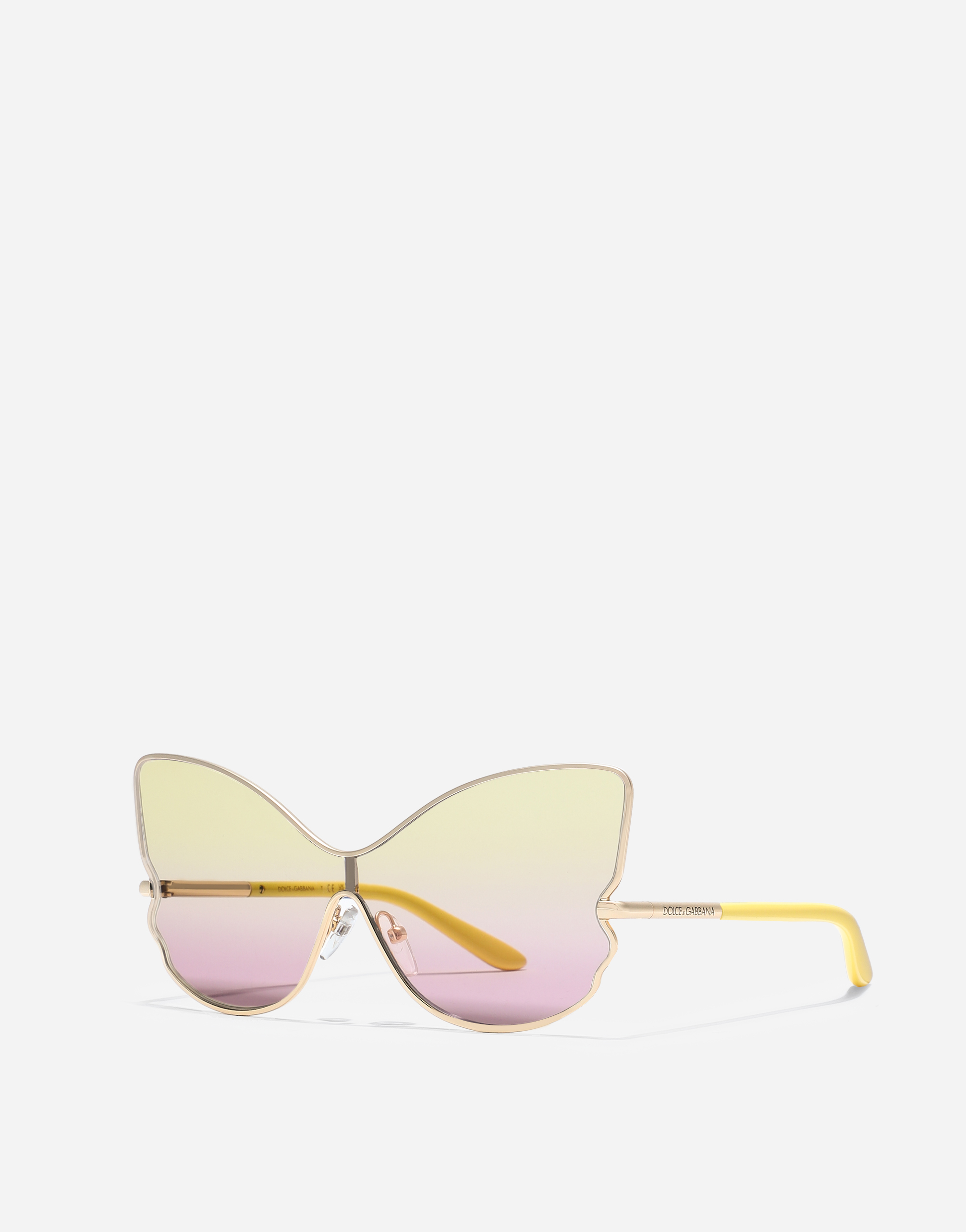 Dolce & Gabbana Butterfly  Sunglasses In Yellow