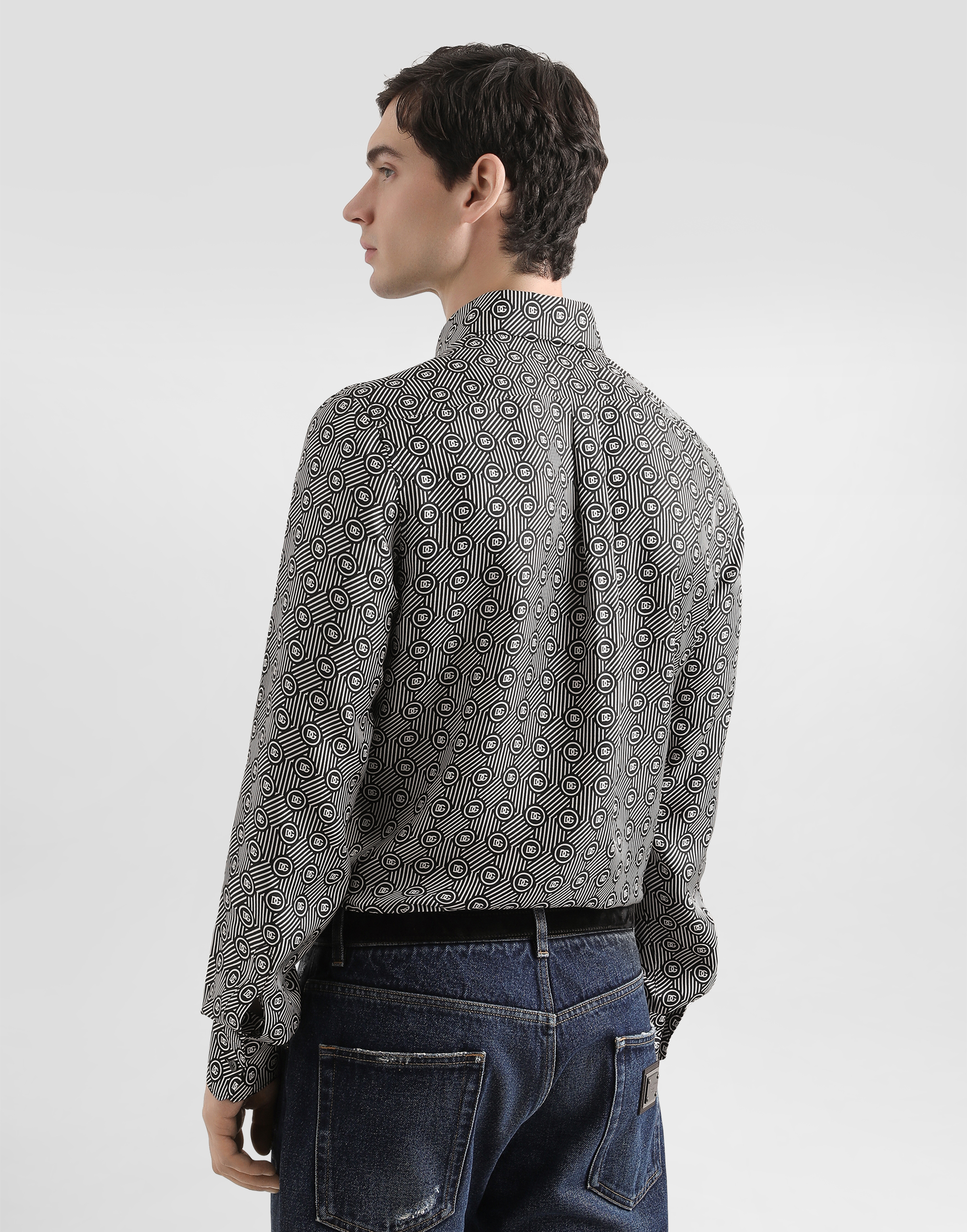 Dolce & Gabbana Private Wardrobe Long Sleeves Shirt In Gray