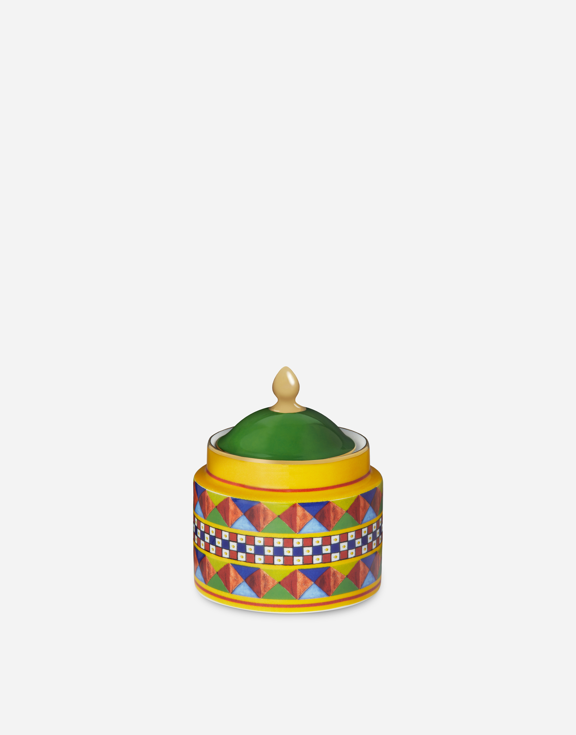 Dolce & Gabbana Porcelain Sugar Bowl In Multicolor