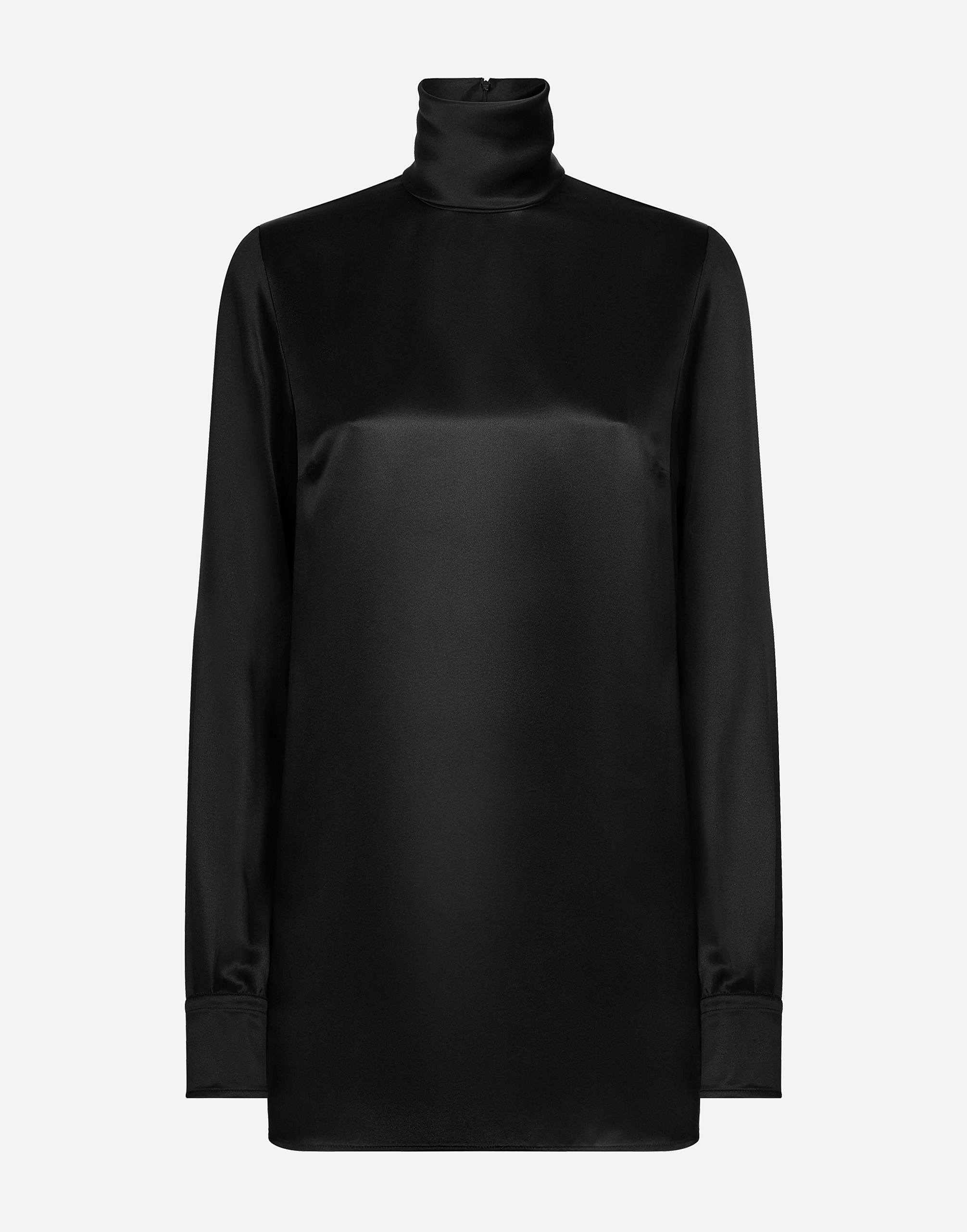 Dolce & Gabbana Turtleneck Long Sleeve Blouse In Black