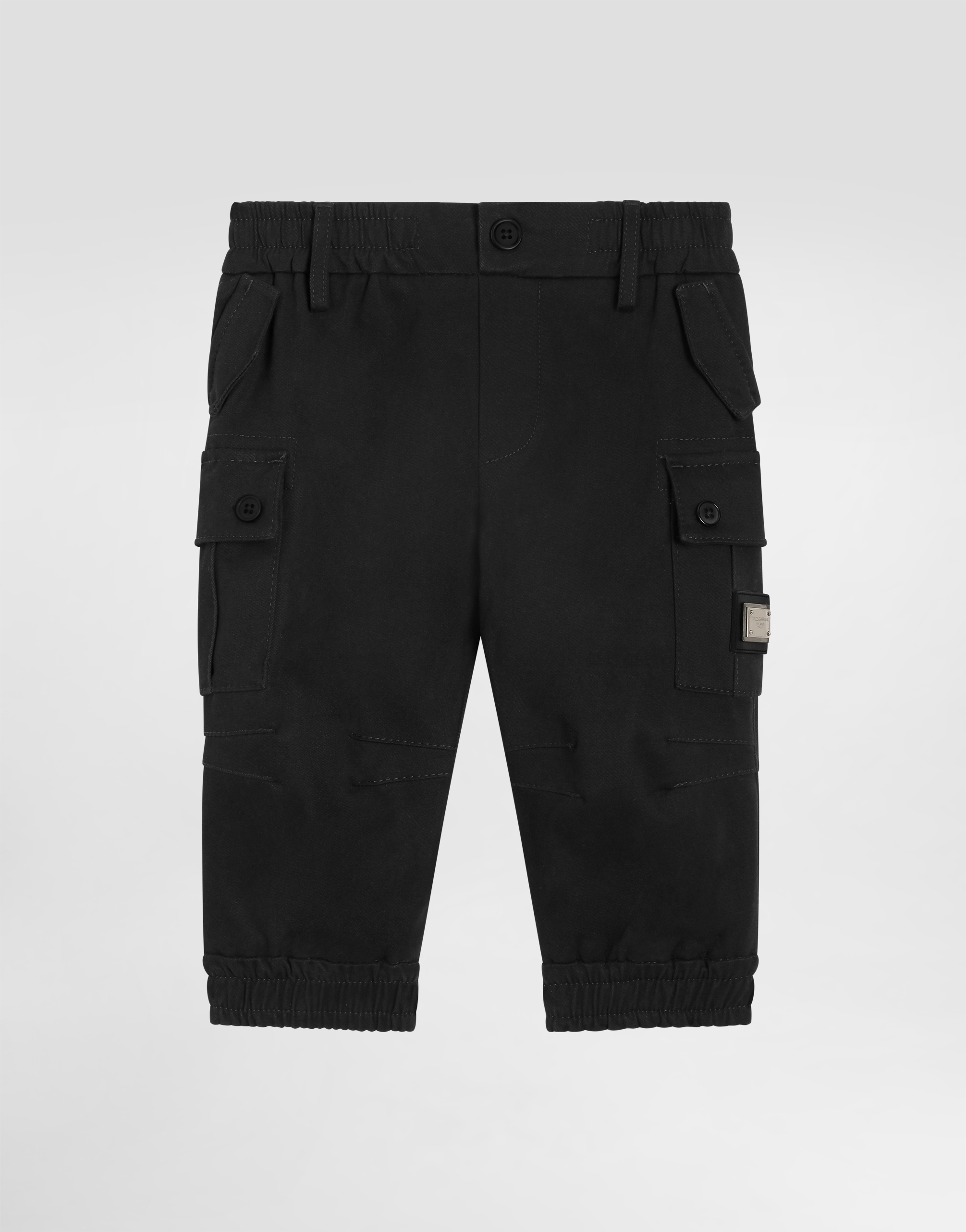 Gabardine cargo trousers
