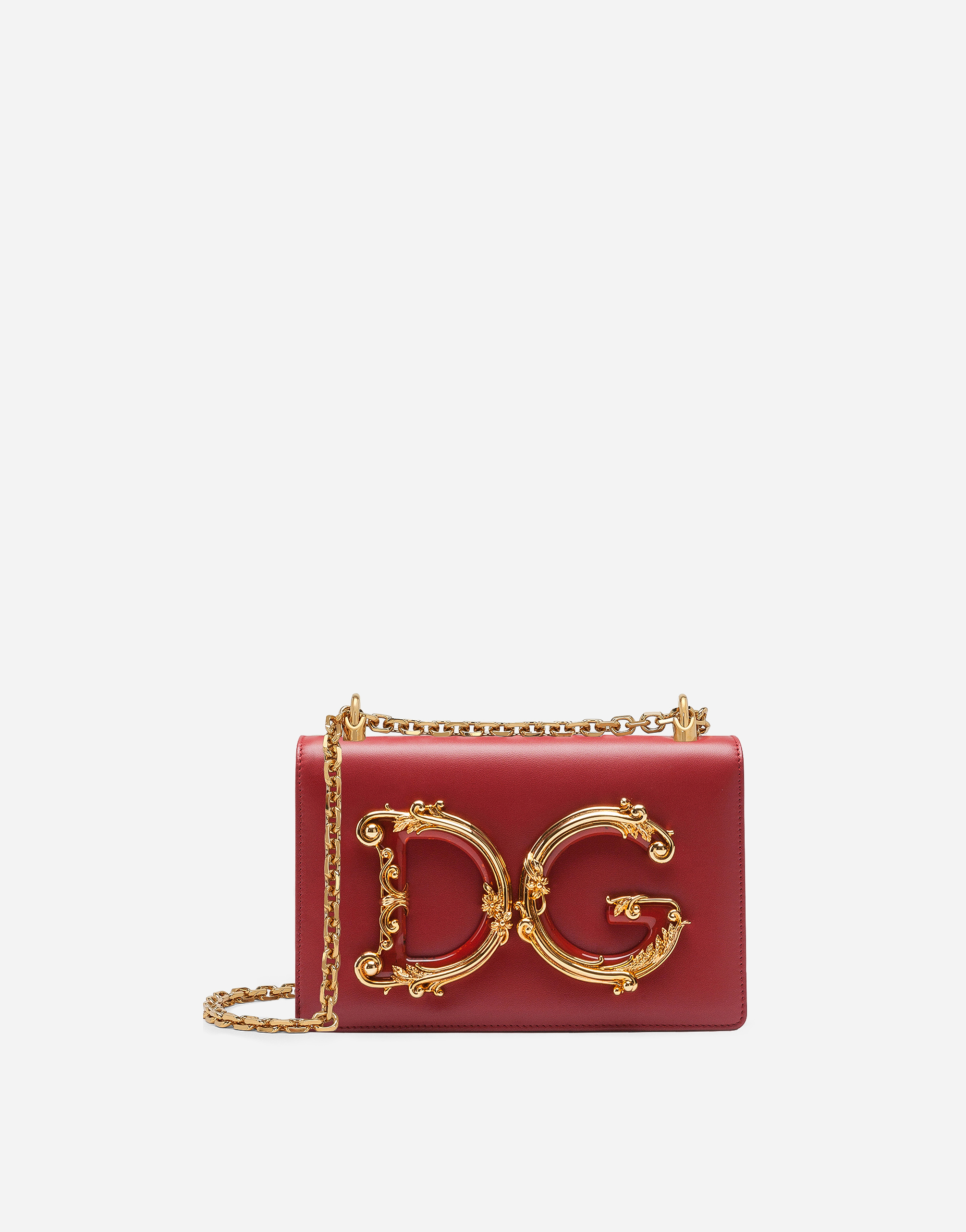 Dolce & Gabbana Nappa Leather Dg Girls Bag In Red