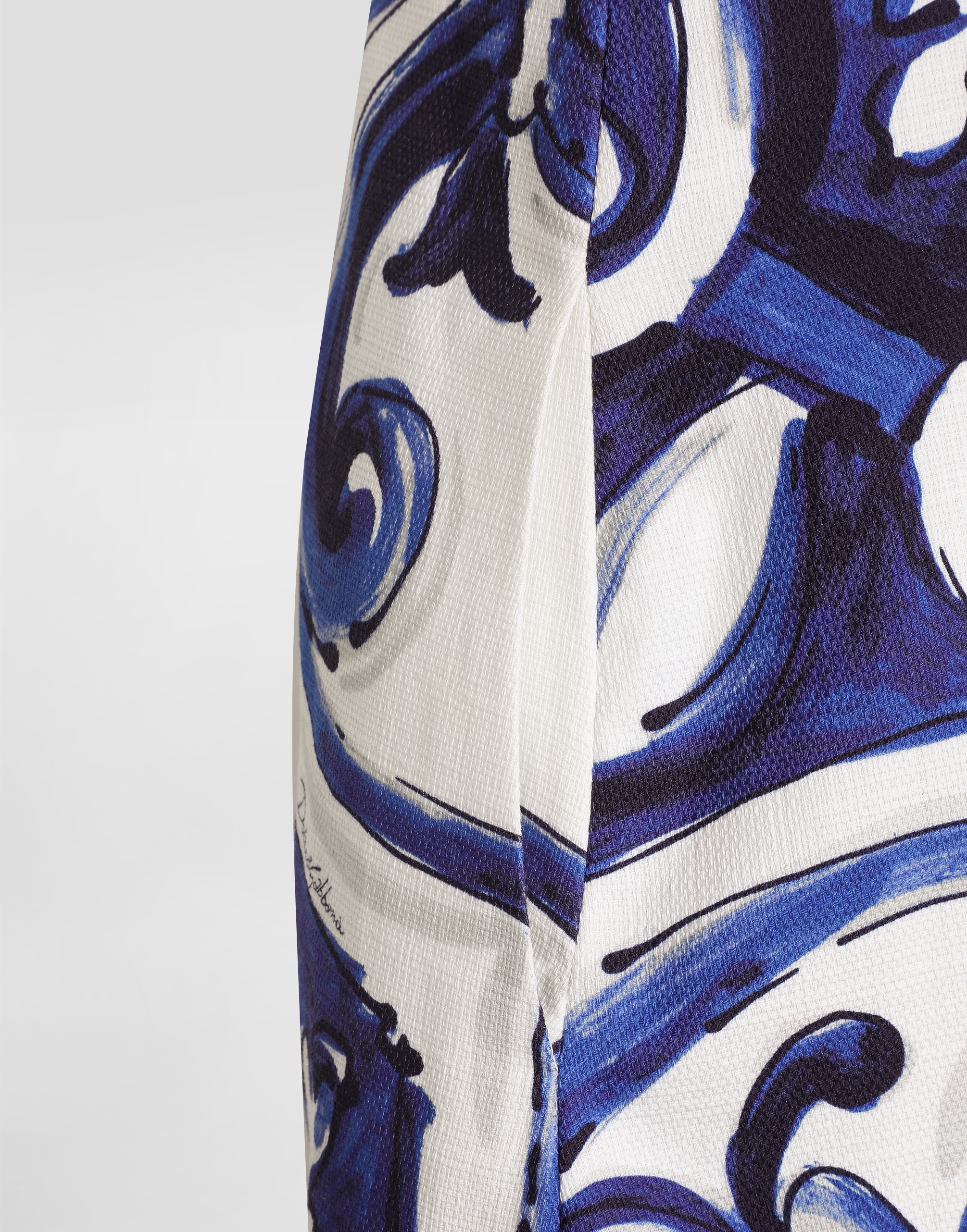 Majolica-print cotton dress
