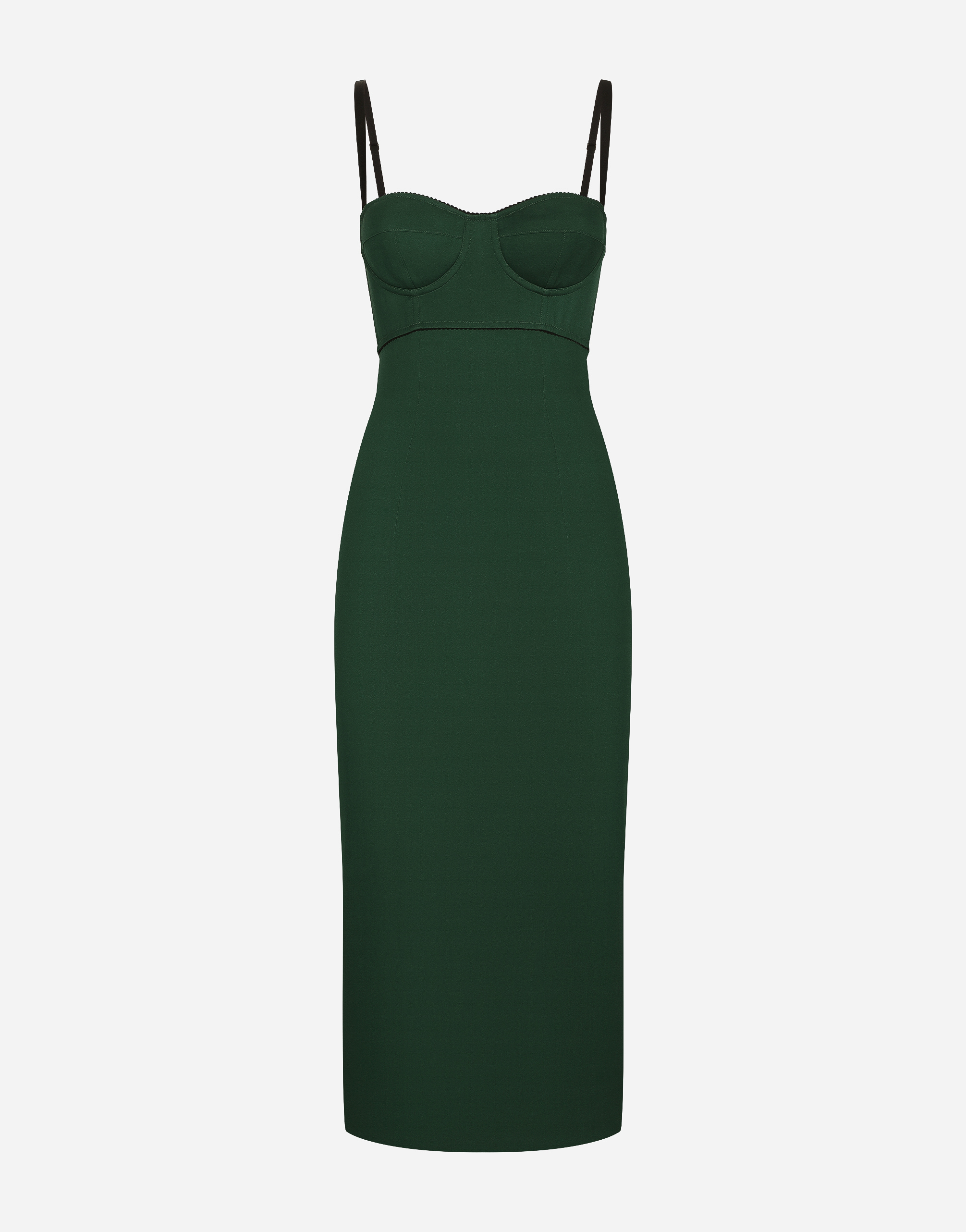 Dolce & Gabbana Charmeuse Corset Dress In グリーン