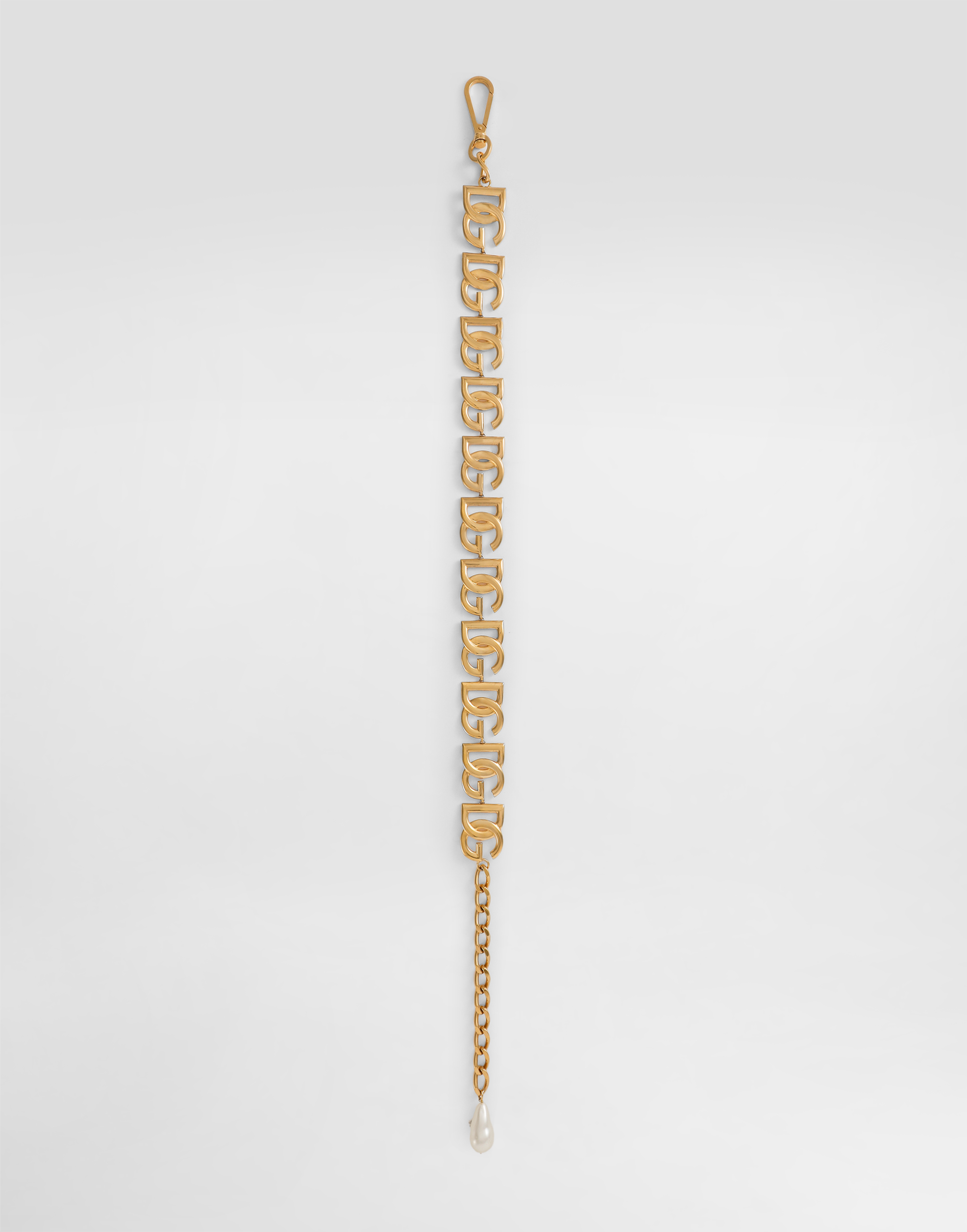 Dolce & Gabbana Chain Belt With Dg Multi-logo - Woman Belts Gold Metal L
