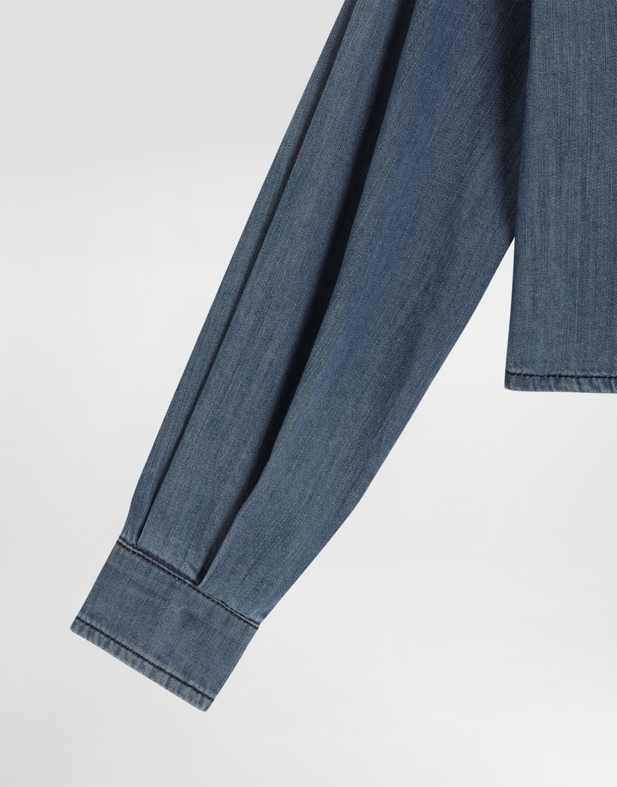 Dolce & Gabbana Denim Shirt With Dg Logo In Multicolor