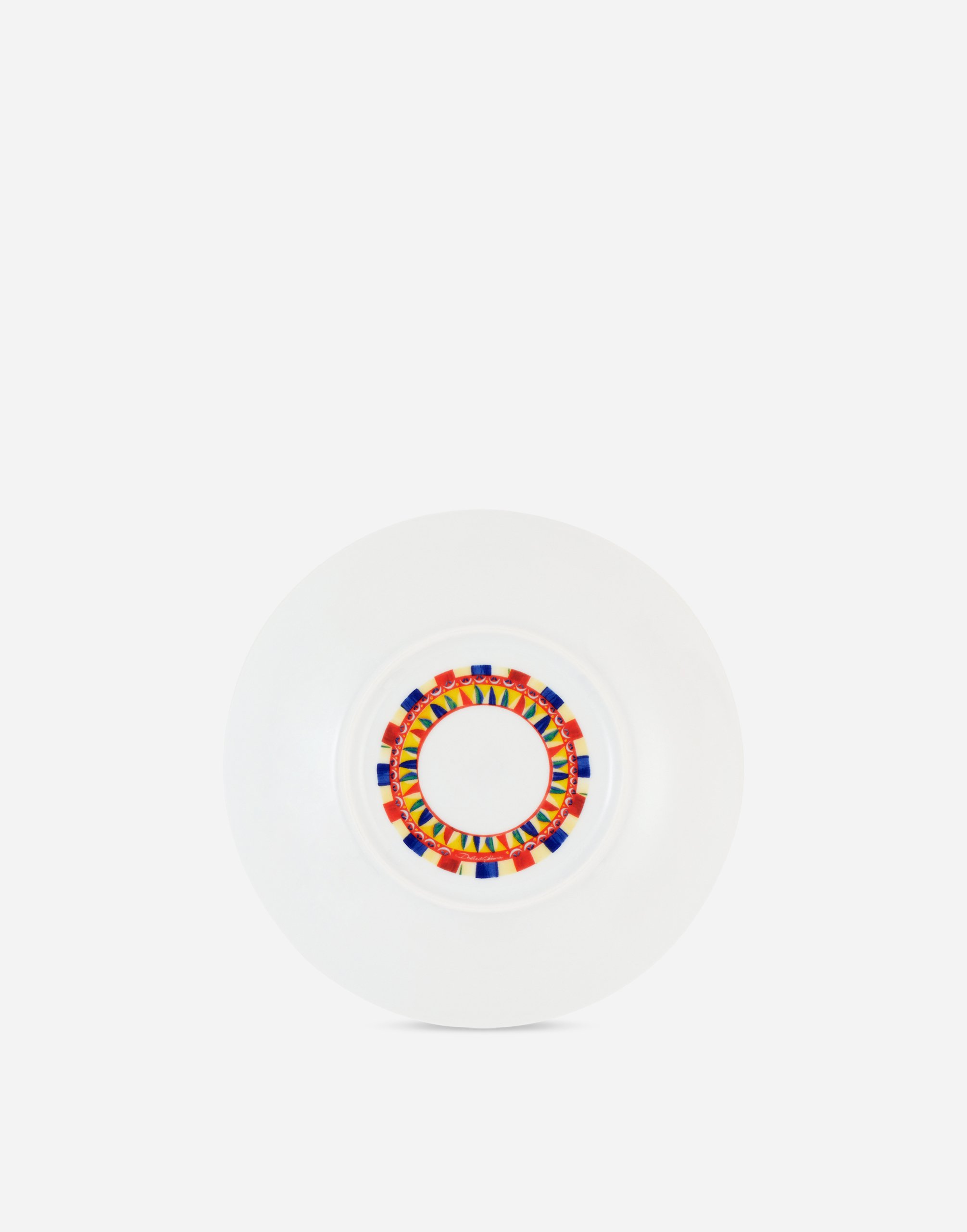 Shop Dolce & Gabbana Set 2 Porcelain Dessert Plates In Multicolor