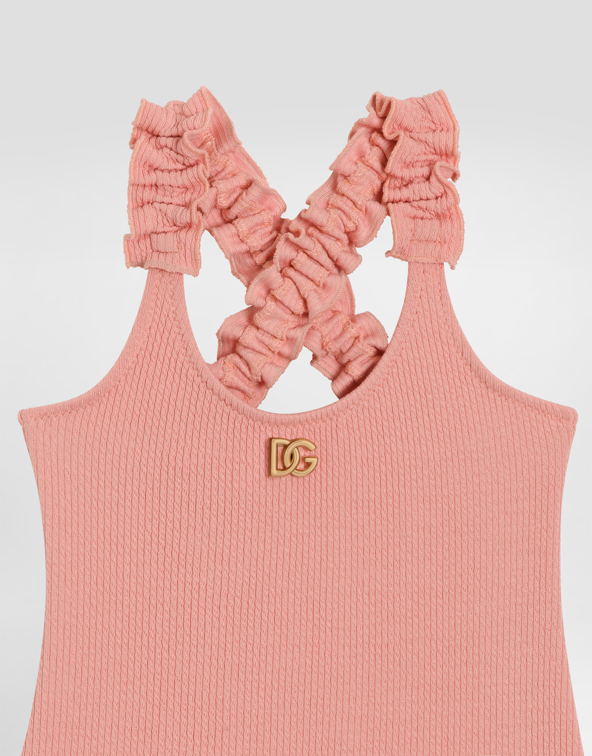  Dolce & Gabbana Lurex One-piece Swimsuit - Frau Beachwear Pink 12/18 Months 