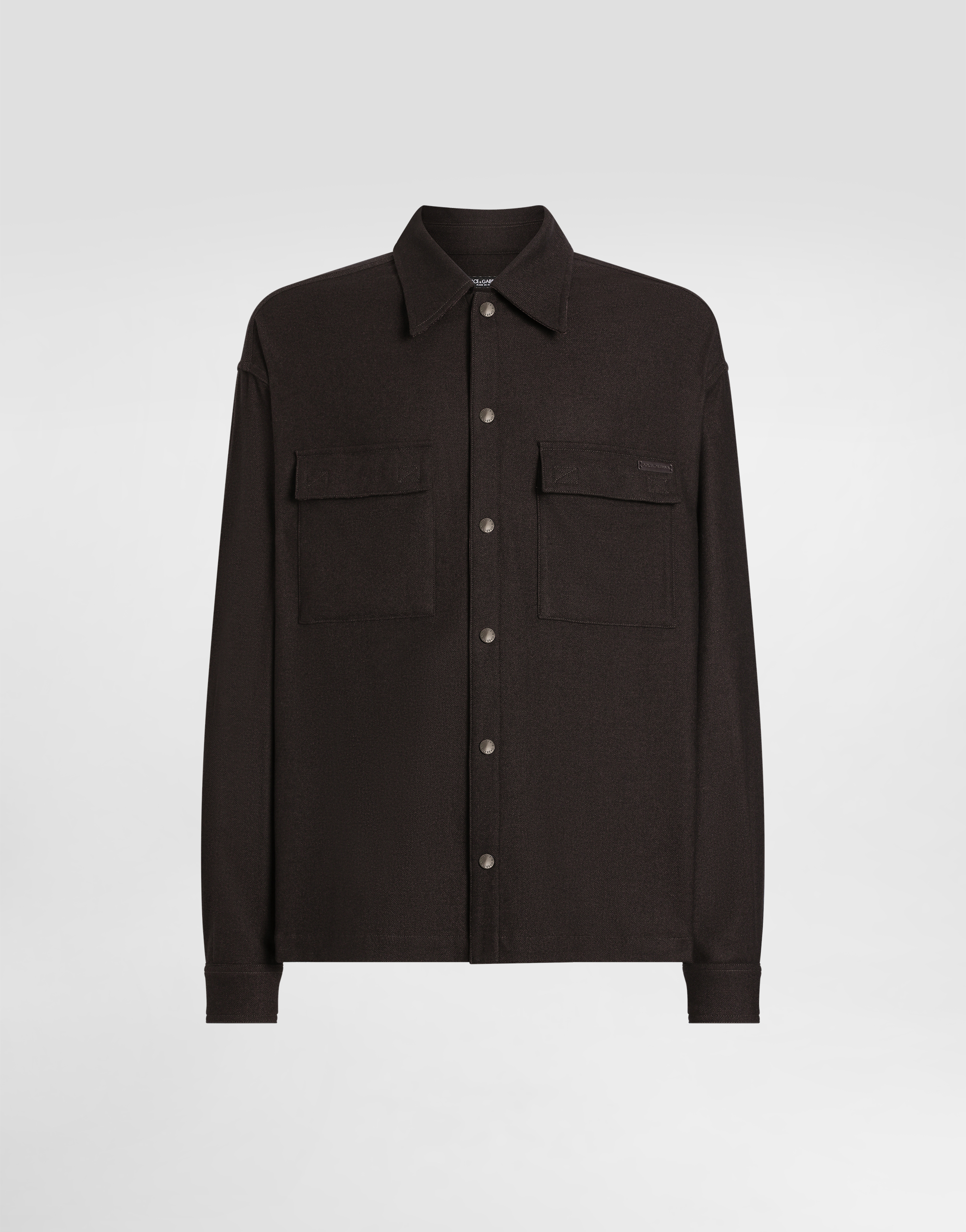 Mélange wool mat shirt