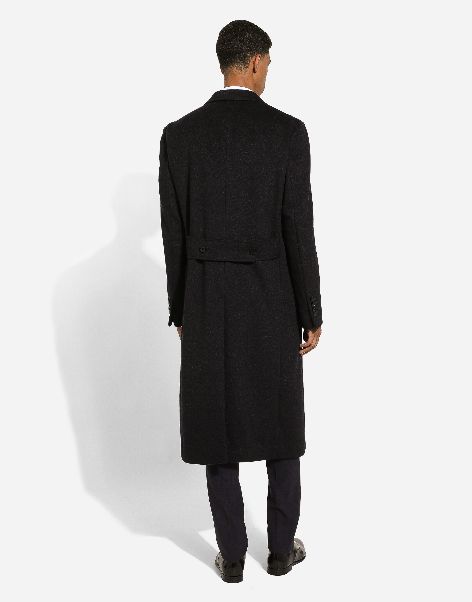 Dolce & Gabbana Single-breasted Cashmere Coat In グレー