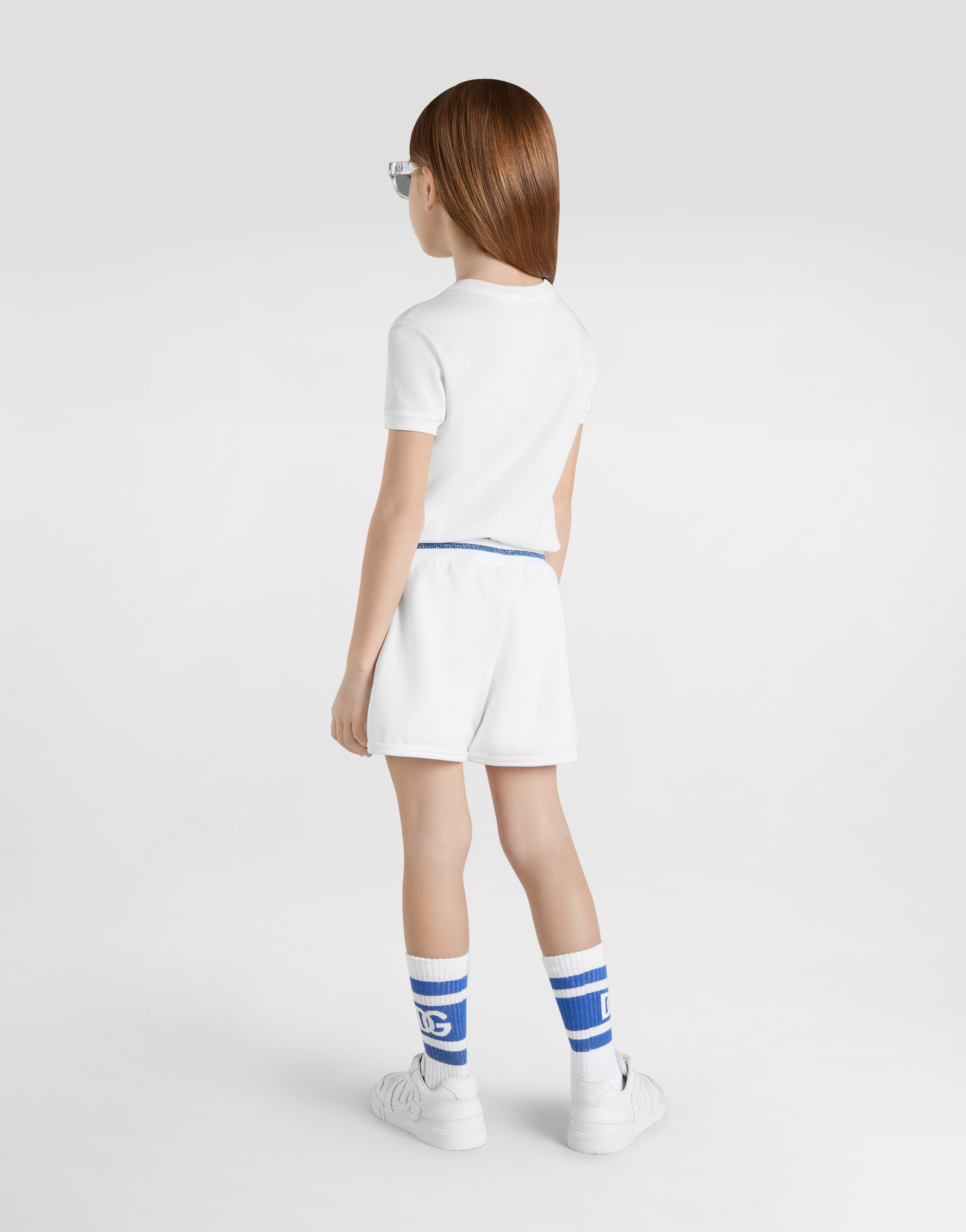 Dolce & Gabbana Jersey T-shirt With Dg Logo In Multicolor