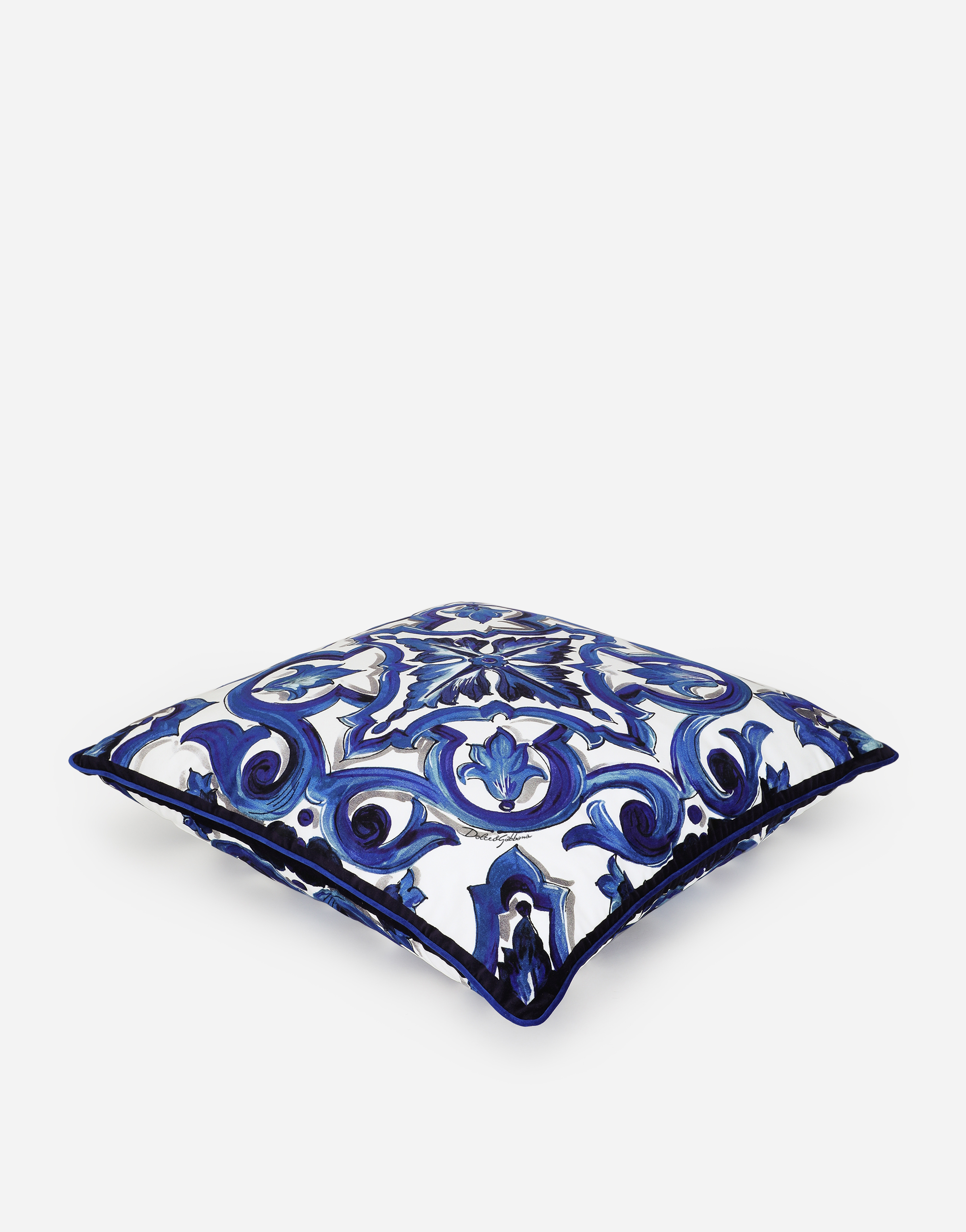Dolce & Gabbana Velvet Cushion Large In Multicolor