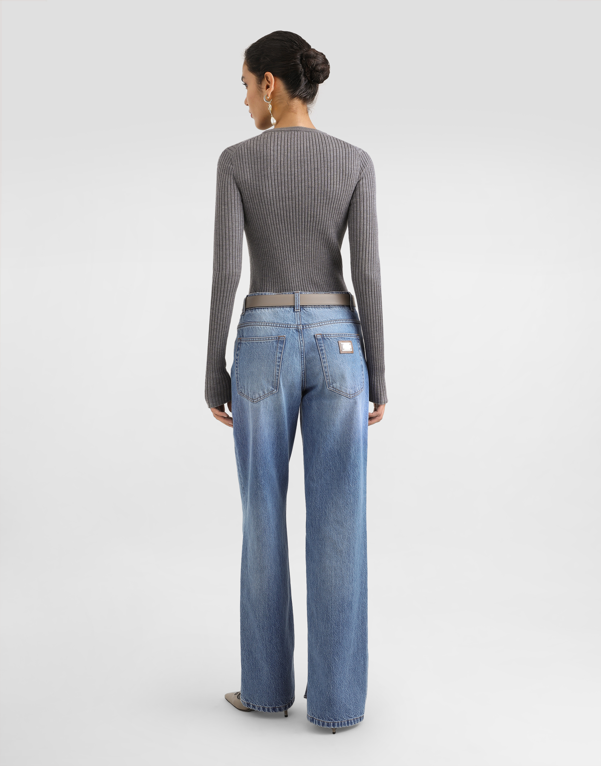 Dolce & Gabbana 5-pocket Denim Trousers In Multi