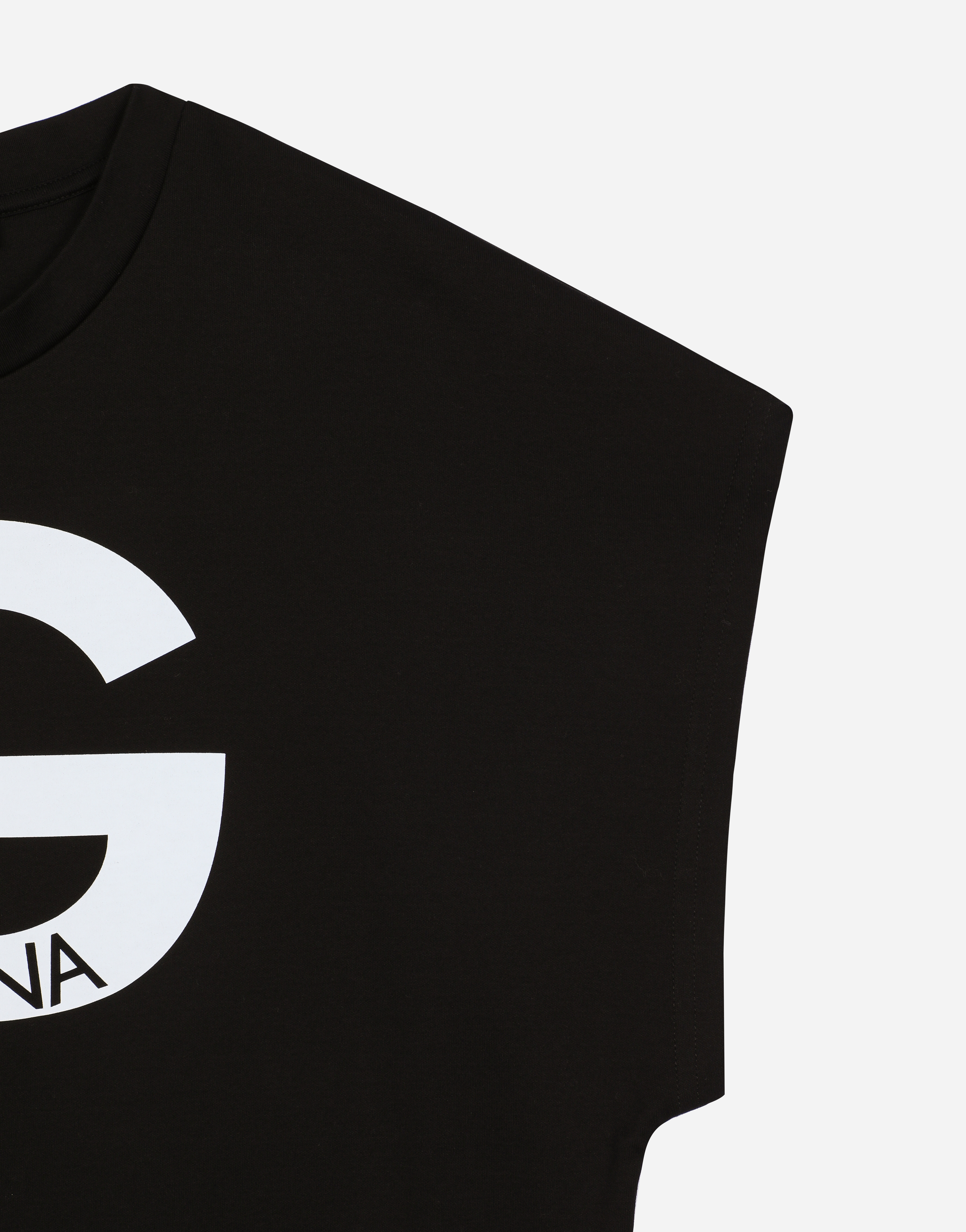 Dolce & Gabbana Logo-print Short-sleeve T-shirt In Black