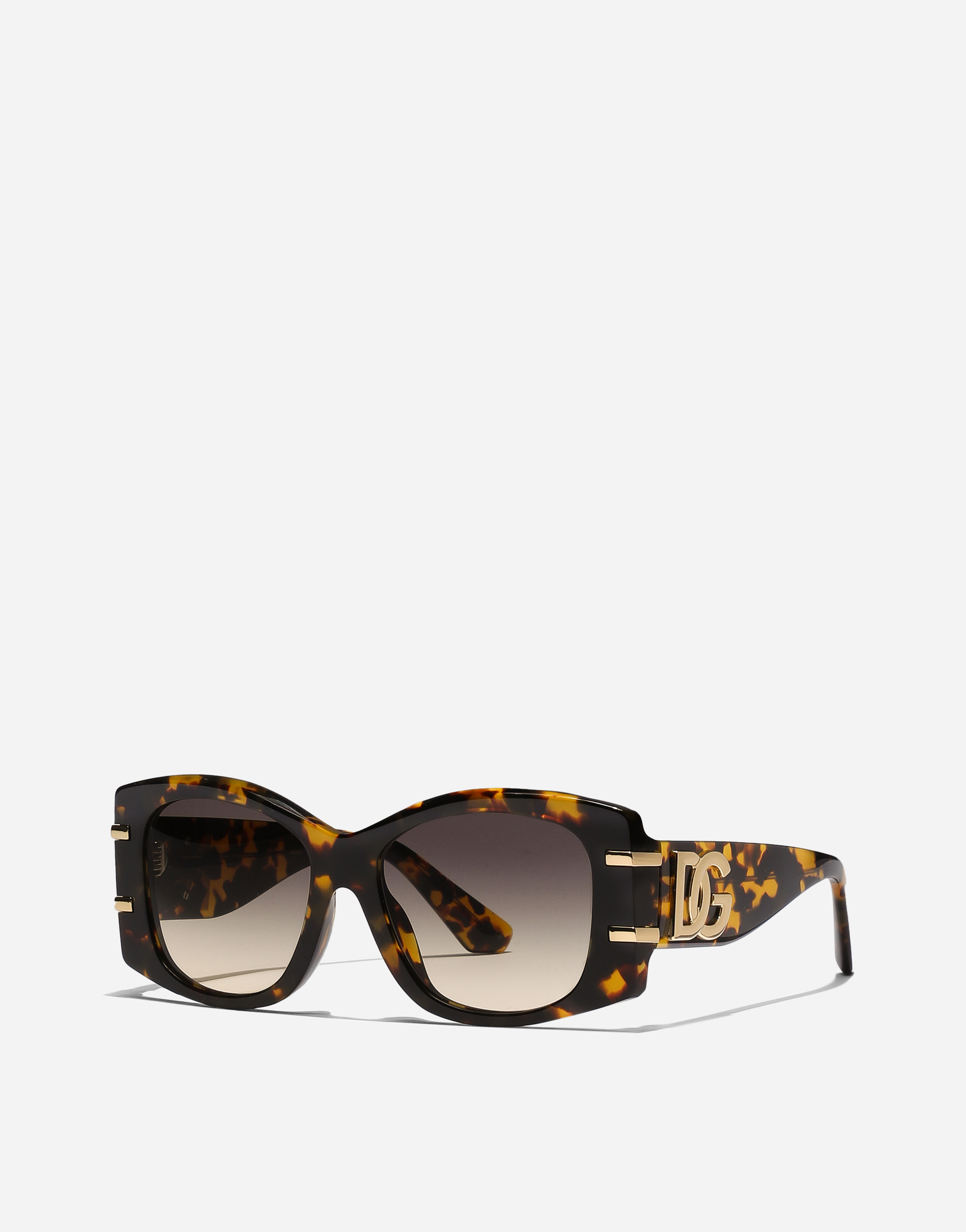 Dolce & Gabbana Dg Griffe Sunglasses In Yellow Havana